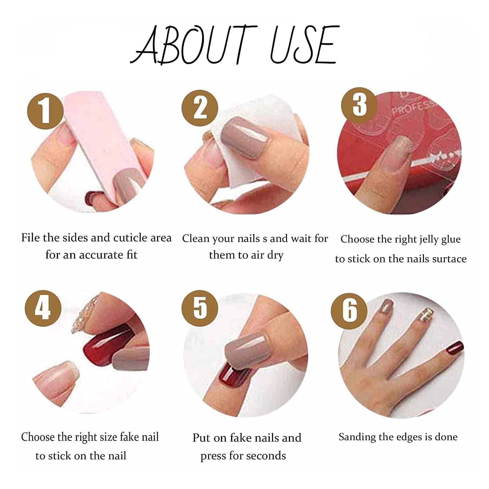 Hkanlre Fake Nude Nails Tips Full Cover Almond False Medium Nails Press on Nails for Women 24PCS