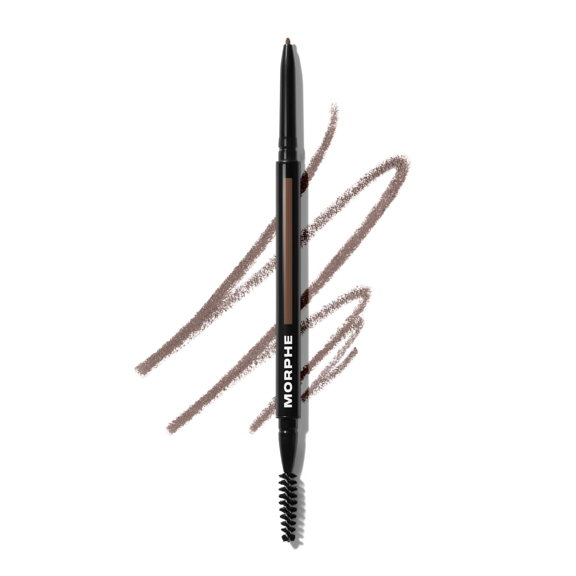 Morphe Micro Dual Eyebrow Pencil - Dual-Ended Brow Pencil Featuring a Retractable, Ultra-Precise, Pointed Tip - Richly Pigmented, Smooth-Gliding, Long-Lasting Wax Formula - Cold Brew (0.003 oz)