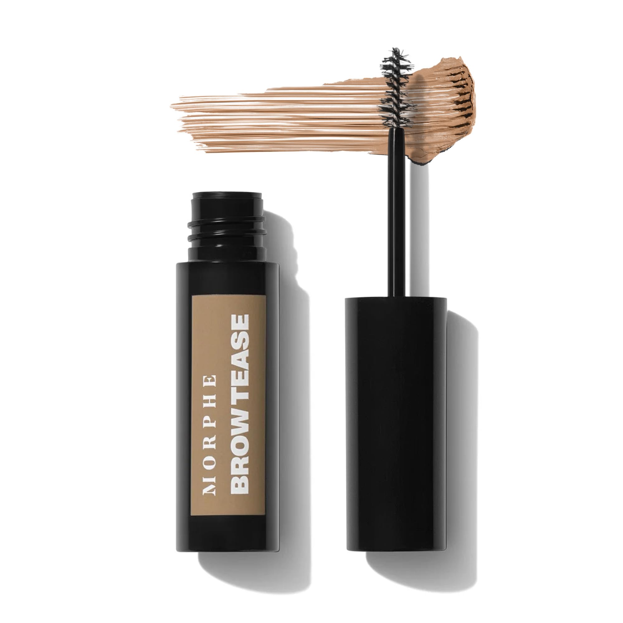 Morphe Brow Tease Eyebrow Gel Mousse - Volumizing Brow Gel to Tint, Thicken & Shape with 100% Natural Bamboo Fibers - Enriched with Conditioning Coffee Seed Oil - Macadamia (0.16 fl oz)