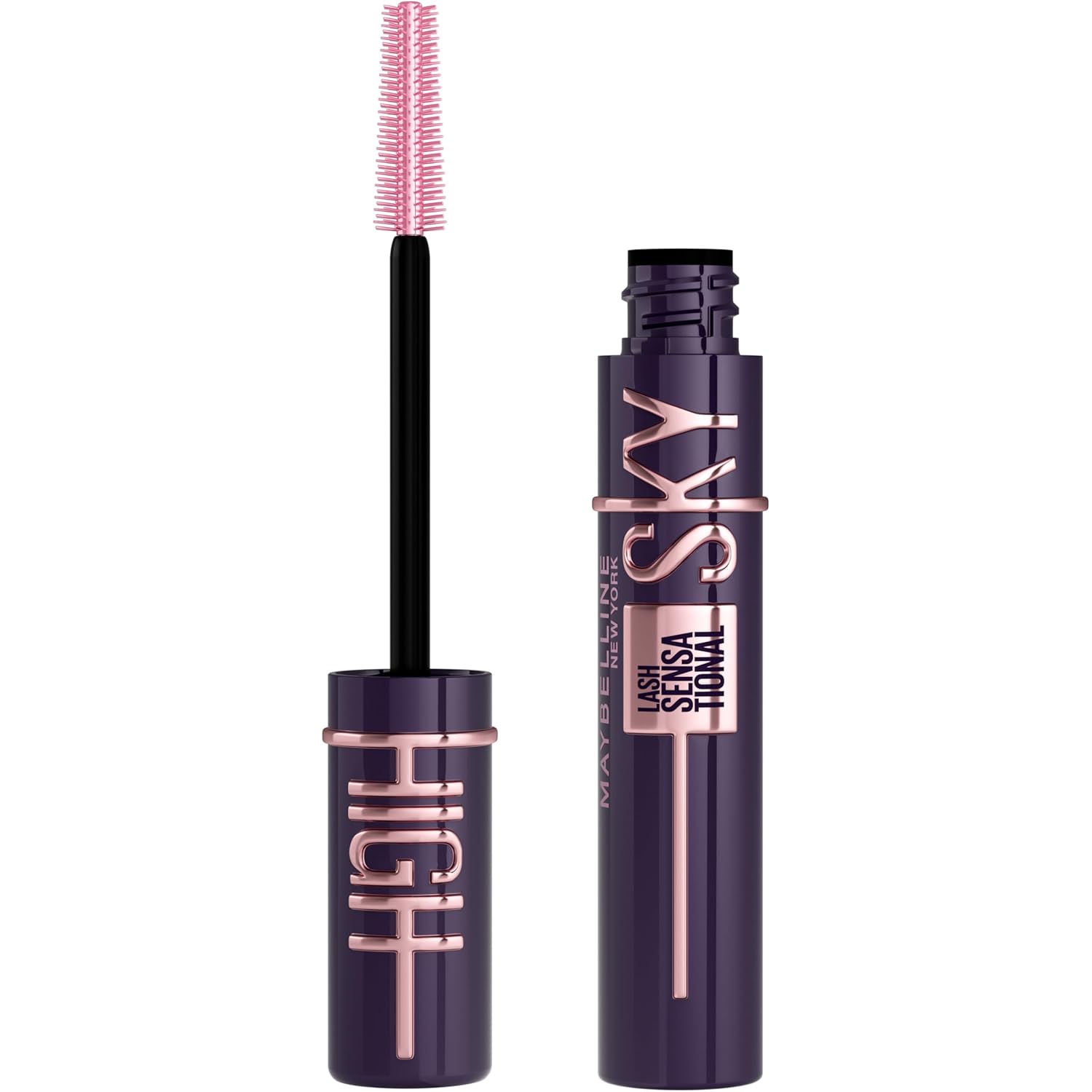Maybelline Lash Sensational Sky High Washable Mascara Makeup, Volumizing, Lengthening, Defining, Curling, Multiplying, Buildable Formula, Cosmic Black, 1 Count