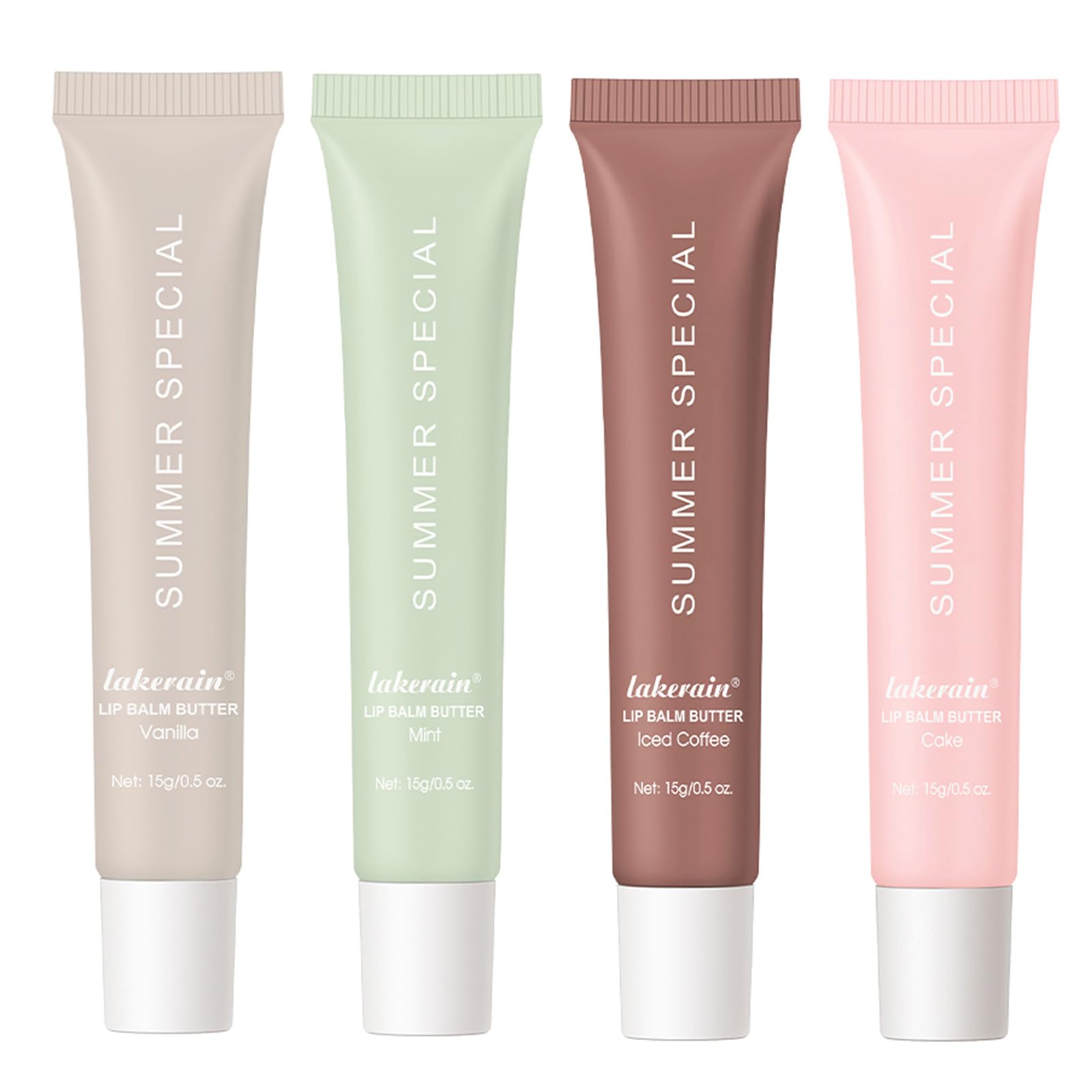 4 PCS Lip Butter Balm - Ultra-Hydrating, Nourishing Lip Care with Natural Ingredients, Shea Butter & Olive Oil, Soothes & Softens Dry Lips (4PCS, 0.5 Fl Oz (Pack of 4))
