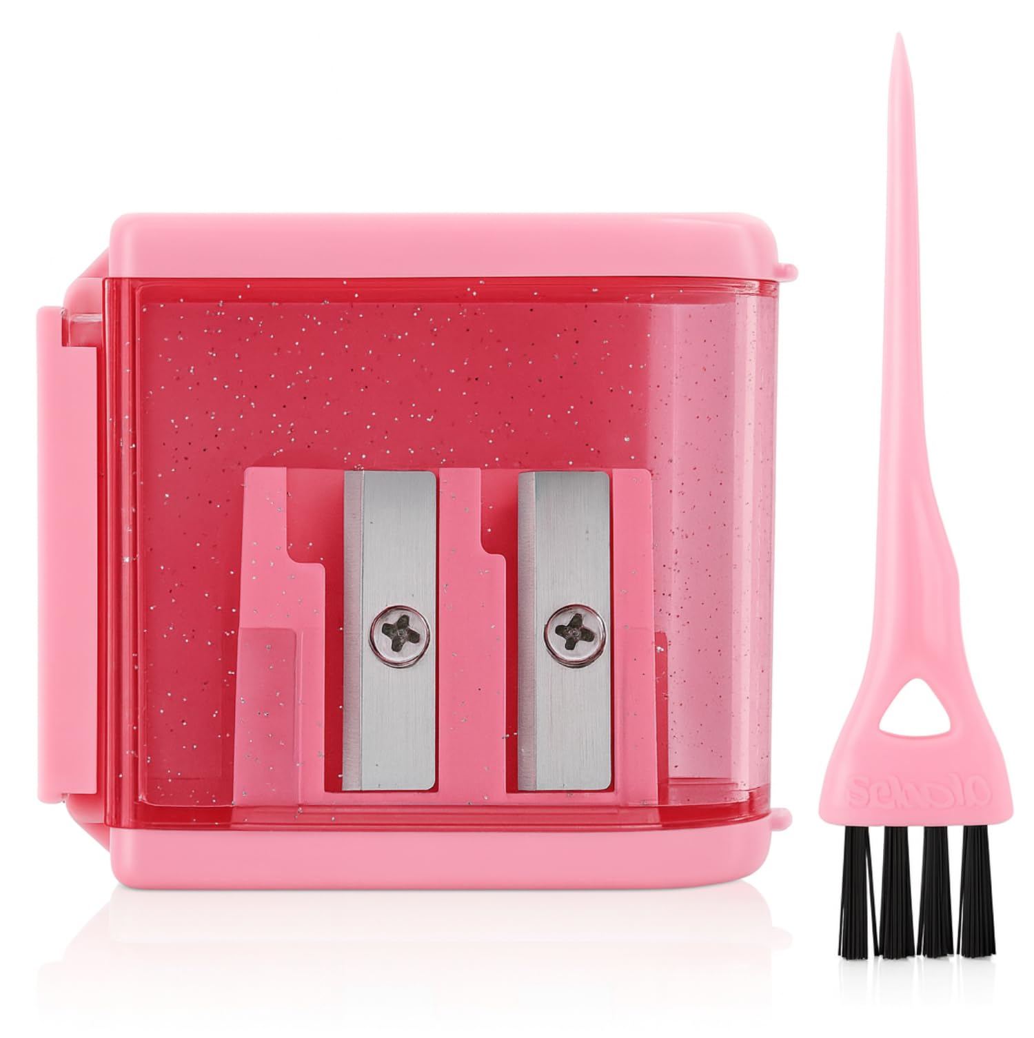 Eyeliner Pencil Sharpener for Eyes and Lip Liner Makeup Large Brow Pencils Small Angled Wing Tip Real Beginners Techniques Eye Shadow Lines Gel Eyebrow Pomade Black Liquid Waterproof Vertex Stencil