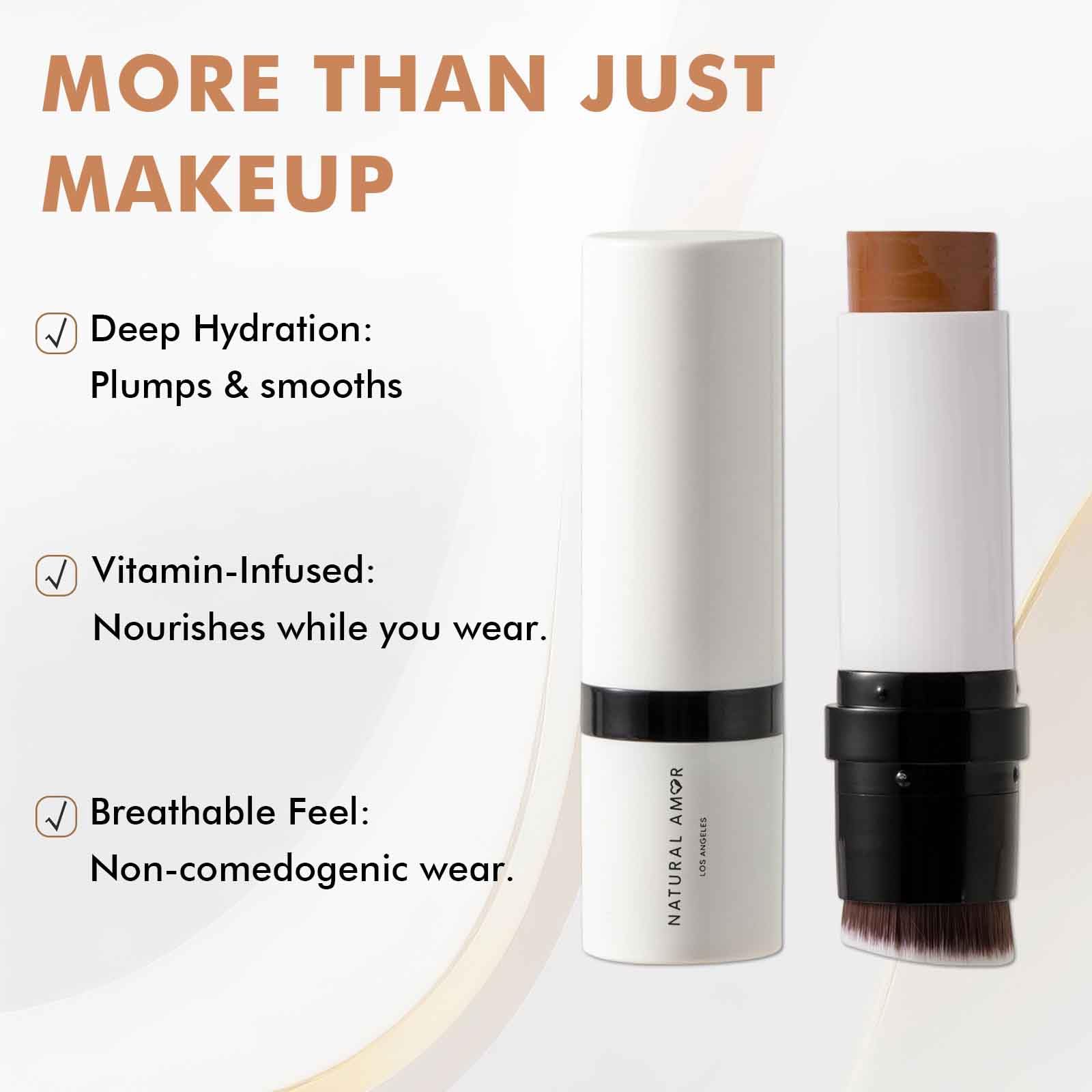 Natural Amor Sculpt Stick, Soothe Cream Contour Stick with Vitamin E, Shea Butter, Matte Finish, Cool Tones, Smooth Blendable Formula, Travel-Friendly Chubby Stick- Truffle