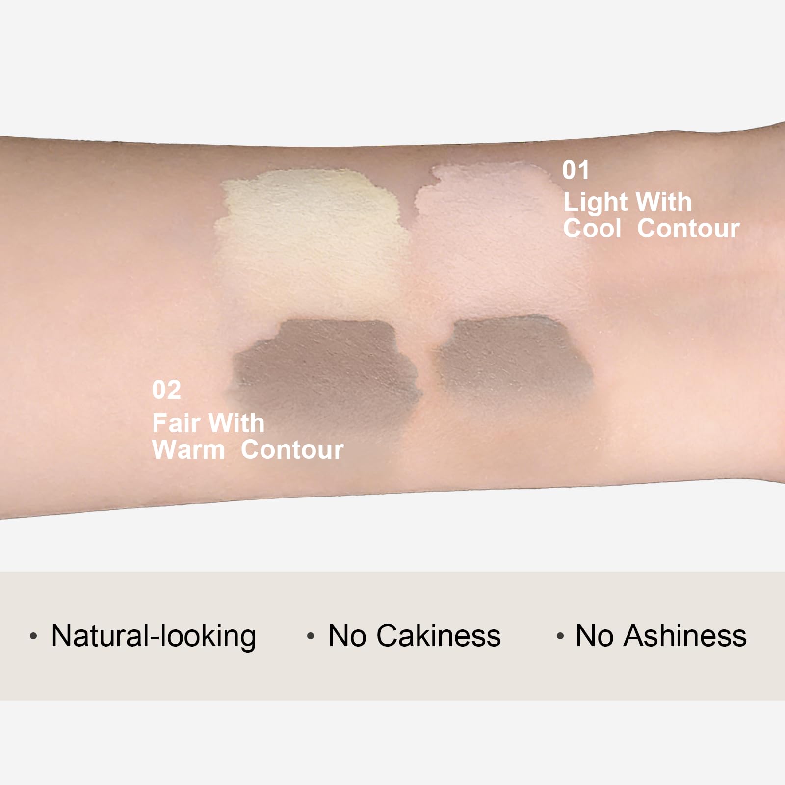 Liquid Contour & Highlighter，Under Eye Brightening，Blendable Lightweight，Face Nose Contouring Stick With Brush （02# Fair With Warm Undertones)
