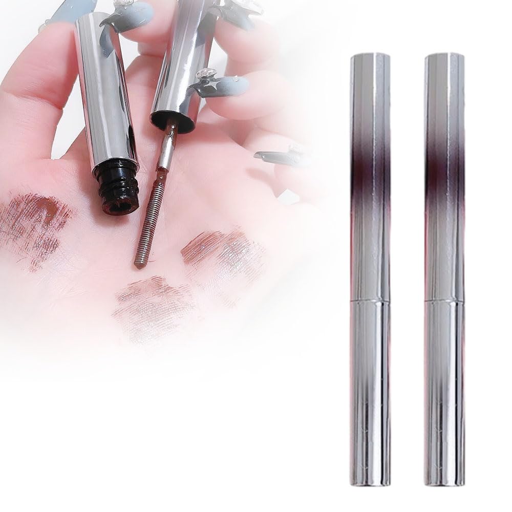 2pcs Iron Wand Mascara, 2026 Upgraded Waterproof Black Washable Metal Mascara, Metal Rod Mascaras, Long Lasting Lash Extensions Mascaras, Metals Wand Mascar, 3D Curling Eyelash Iron Mascar (Black)