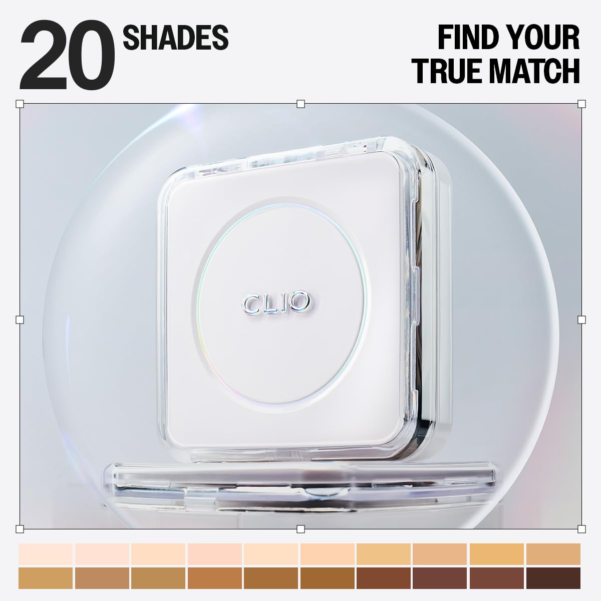 CLIO Kill Cover Founwear Cushion The Original – 20 Shades, Buildable Light to Medium Coverage, Natural Finish, Korean Makeup Foundation, Long-Lasting Skin Fit, 21C LINGERIE