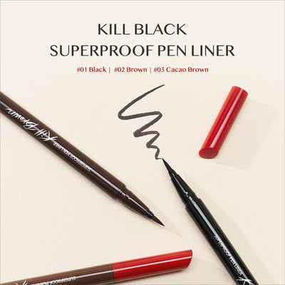 CLIO Superproof Pen Liquid Eye Liner, Precision Tip, Long Lasting, Smudge-Resistant, High-Intensity Color (001 BLACK (NEW))