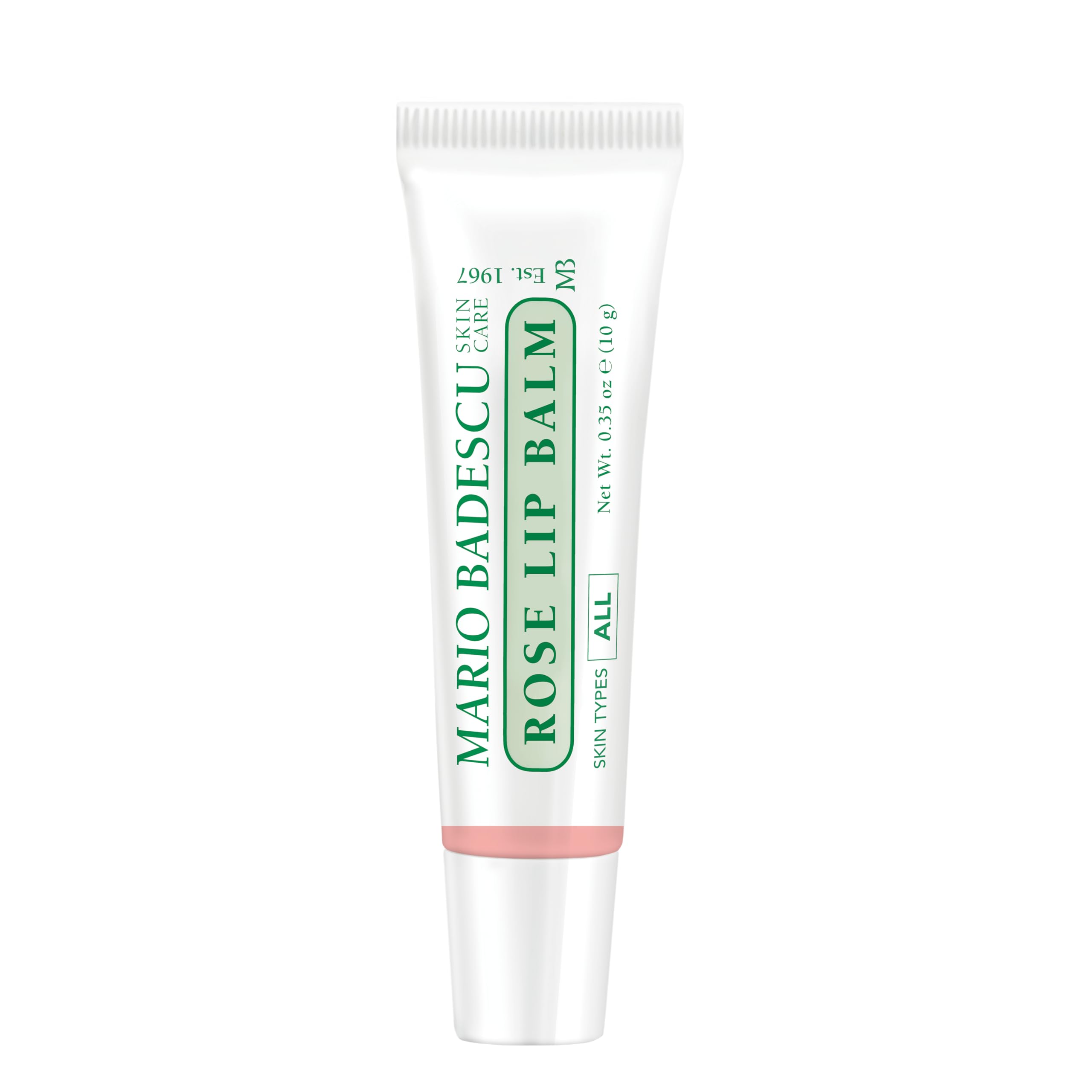 Mario Badescu Moisturizing Rose Lip Balm for Dry Cracked Lips, Infused with Coconut Oil and Shea Butter, Ultra-Nourishing Lip Care Moisturizer for Soft, Smooth and Supple Lips, 0.35 Oz