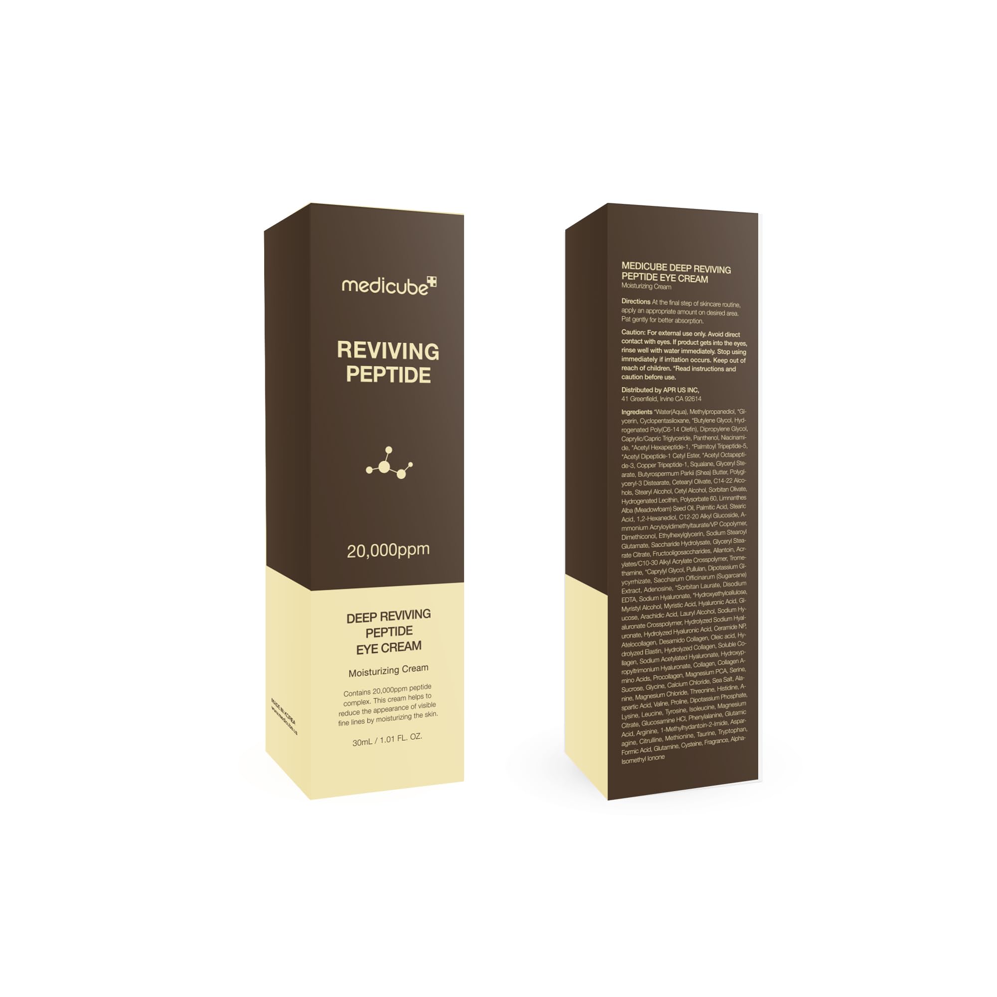 medicube Eye Serum with Deep Reviving Peptide | Eye Treatment Serum with Multi Peptides, Niacinamide & Squalane | Reduces Signs of Aging and FIne Lines | Korean Skincare, 1.01 fl.oz