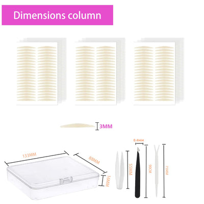 Natural Invisible Single Side Eyelid Tape Stickers(600Pcs 3MM Skin Color), Double Eyelid Tape for Hooded Eyes Invisible, Instant Eye Lift Without Surgery, Perfect for Uneven Mono-Eyelids