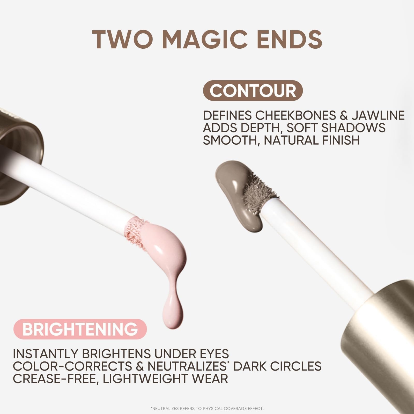 JUDYDOLL Cool Toned Contour Liquid Contour & Under Eye Brightening,Highlighter,Buildable, Ultra-Blendable Contour, Fcae Contouring Liquid (01 Fair With Cool Undertones)