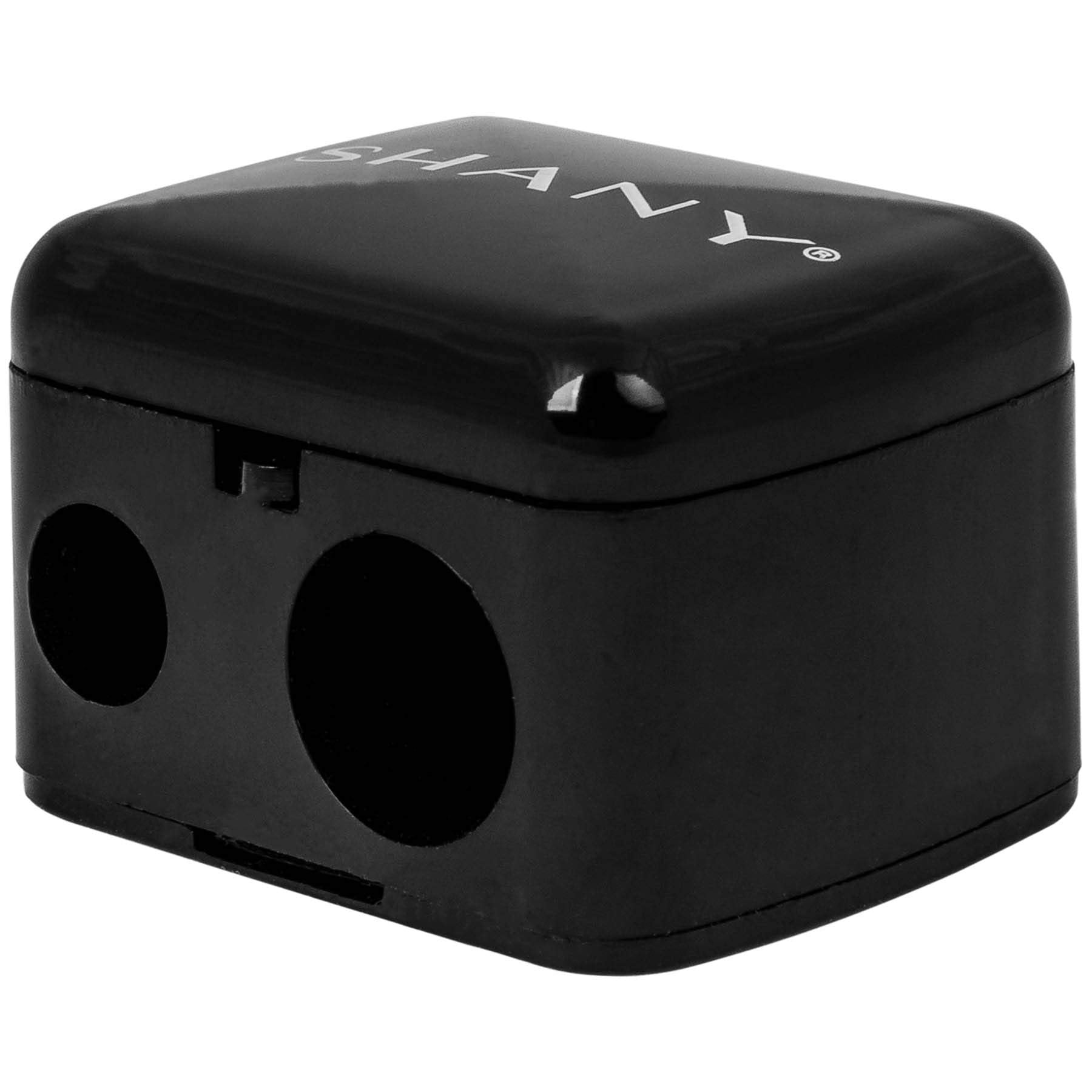 SHANY Cosmetic Pencil Sharpener - Eyeliner and Lip Pencil Dual Sharpener with Removable Lid for Traditional and Jumbo Pencils