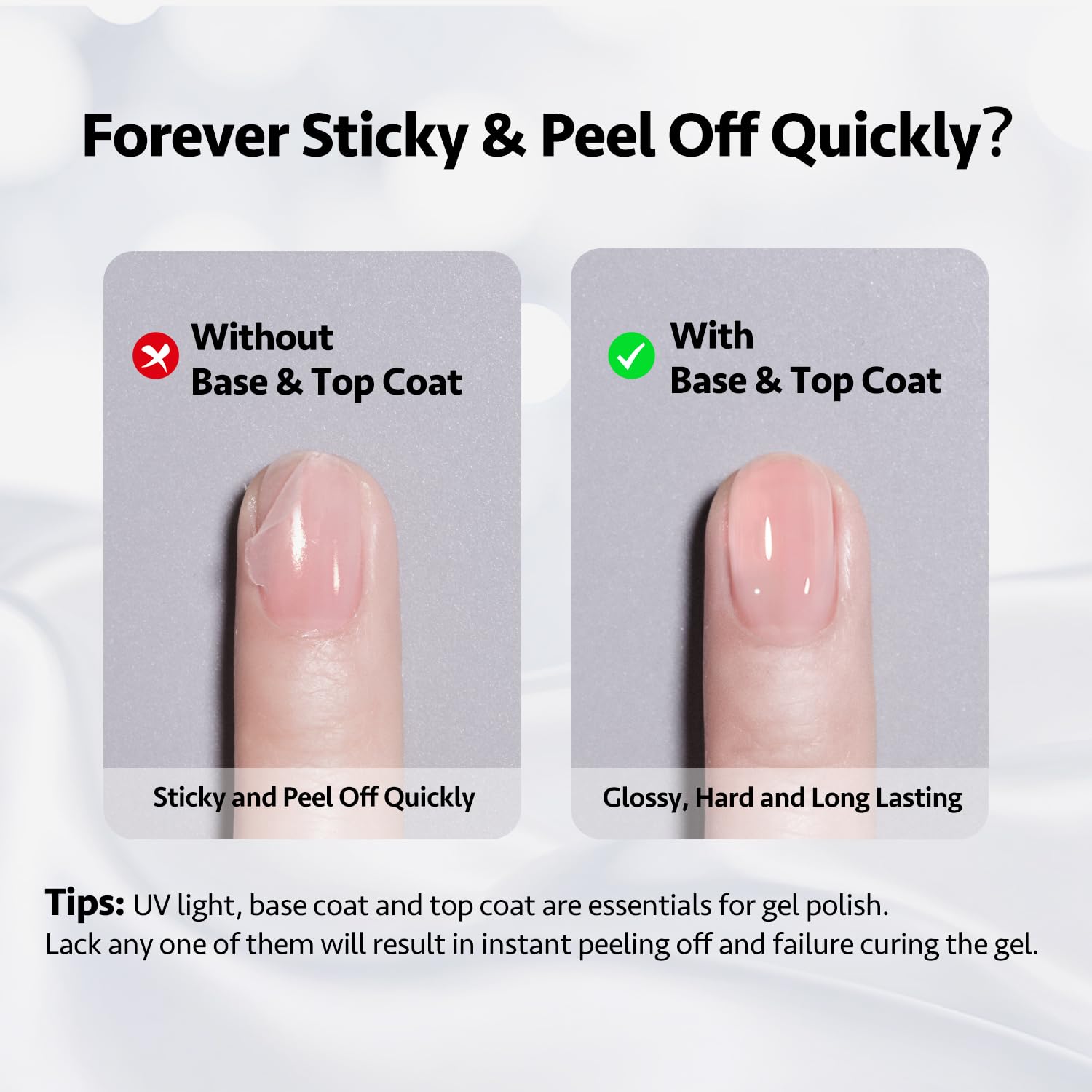 GAOY Clear Builder Gel for Nails, 16ml Nail Strengthener in a Bottle, Nail Extension Hard Gel, Soak Off Long Lasting UV Light Cure, Base Coat Top Coat Needed