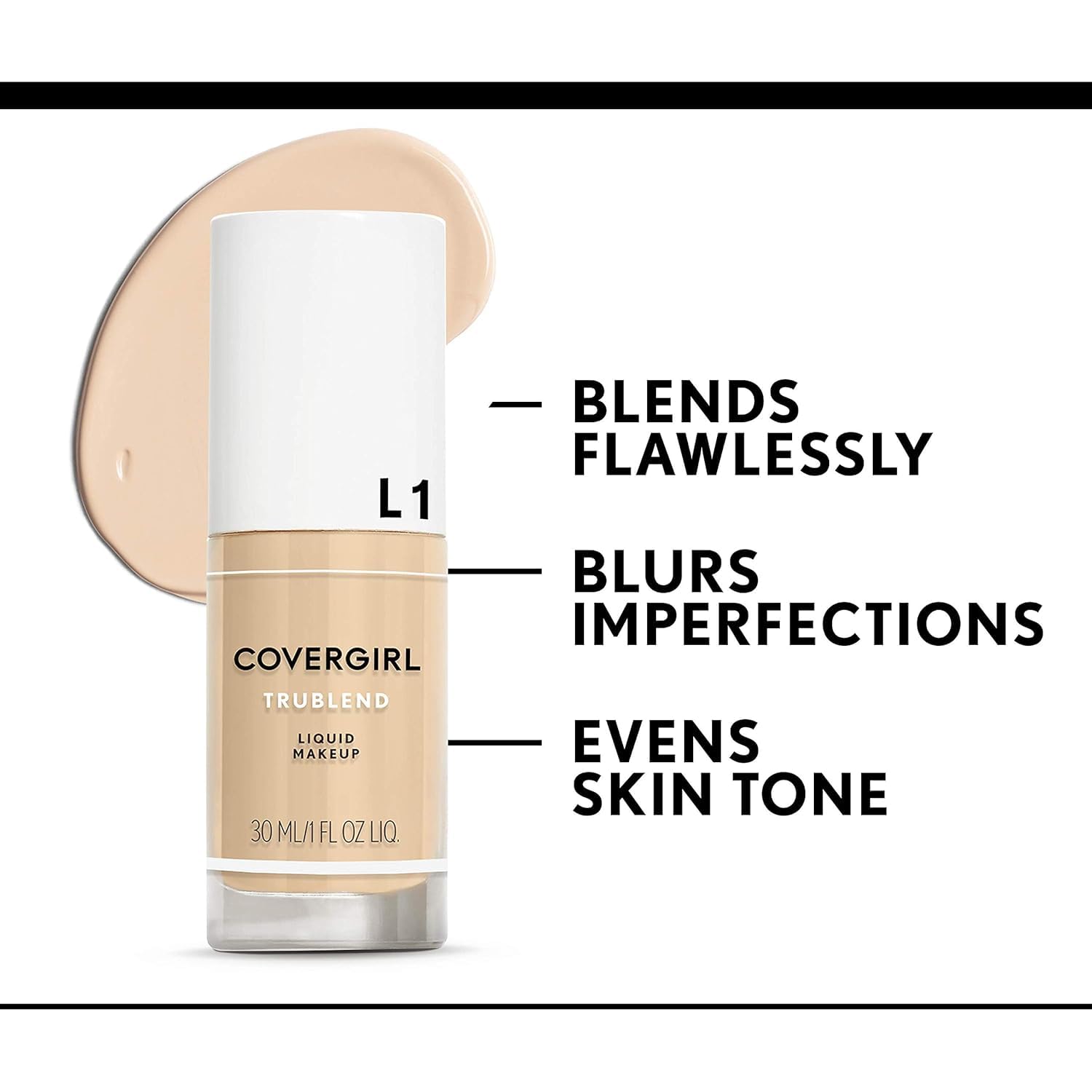 COVERGIRL Trublend Liquid Makeup Classic Ivory L2 1 Fl Oz, 1.000-Fluid Ounce