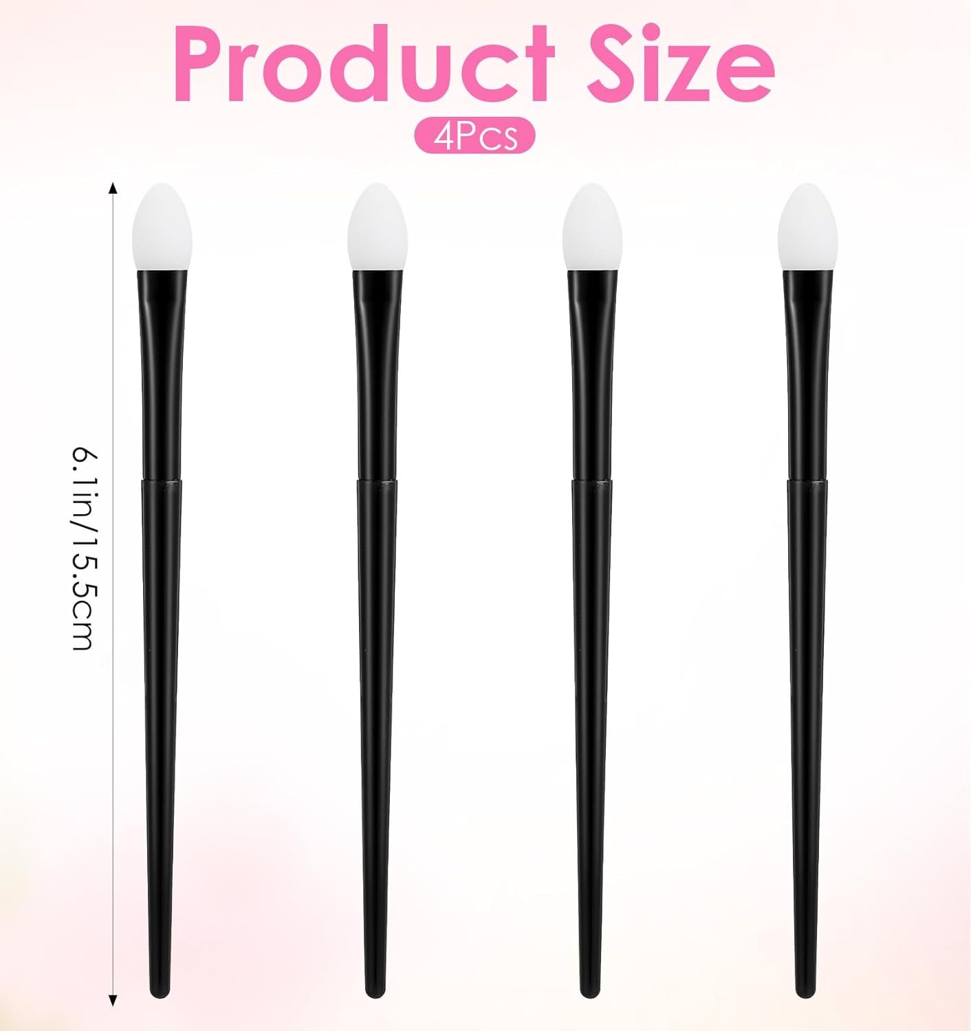 4Pcs Silicone Makeup Applicator, Eyeshadow Brush Lip Mask Brushes, Silicone Eye Brush for Liquid Eye Shadow Cream Applying