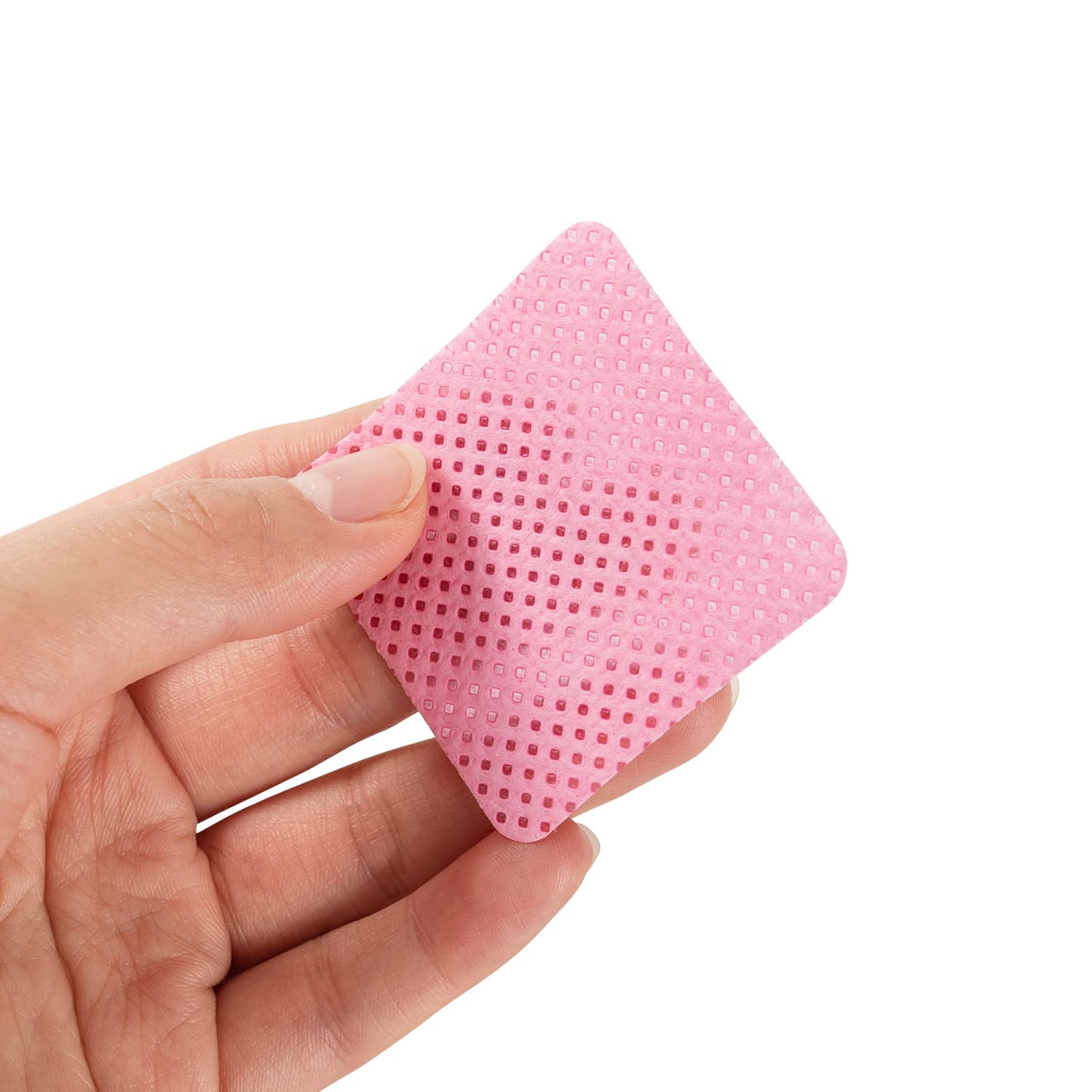 BLUERISE Lint Free Nail Wipes Nail Polish Remover Pads Soft Absorbable Eyelash Extension Glue Cleaning Wipes Pink 600pcs