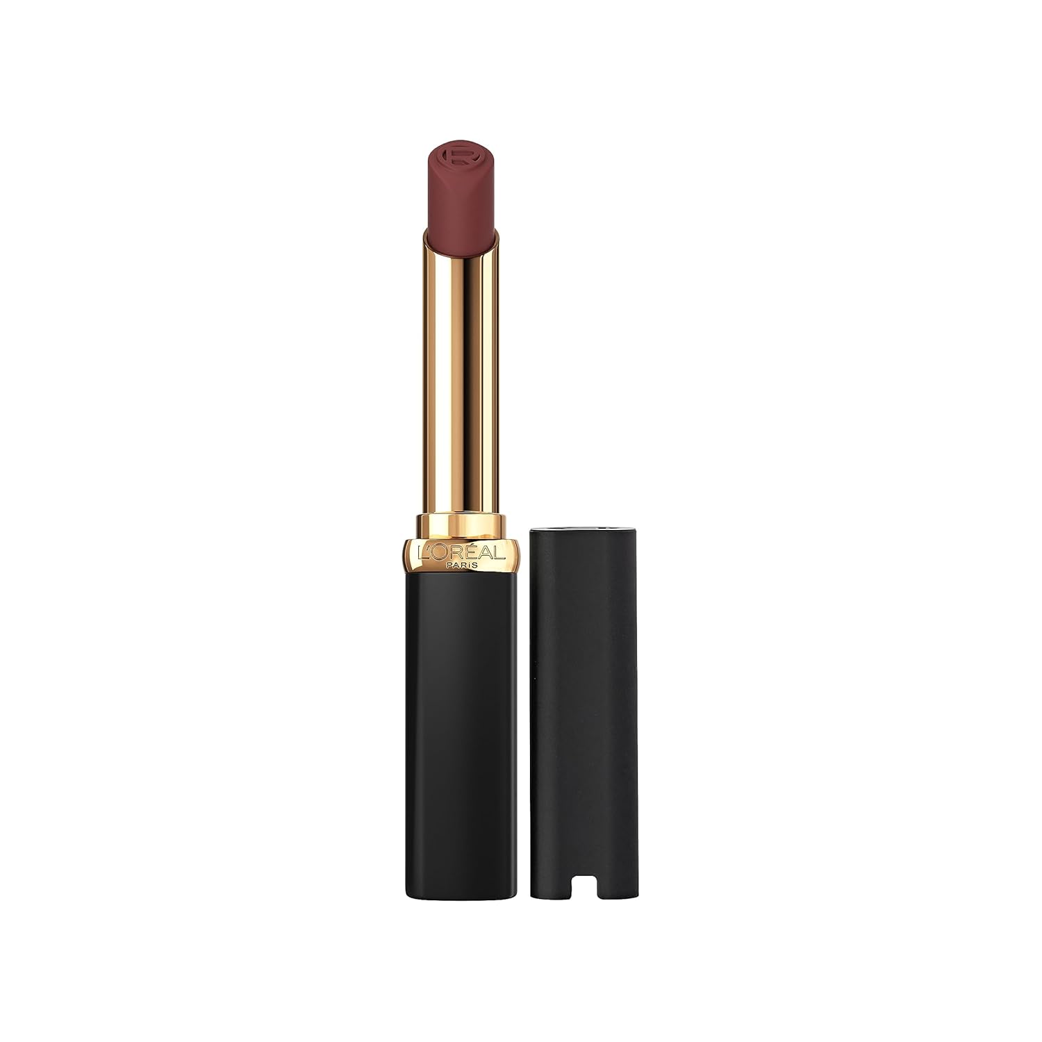 L'Oreal Paris Colour Riche Intense Volume Matte Lipstick, Lip Color Infused with Hyaluronic Acid for up to 16hr All Day Comfort, Le Carmin Courage, 0.06 oz
