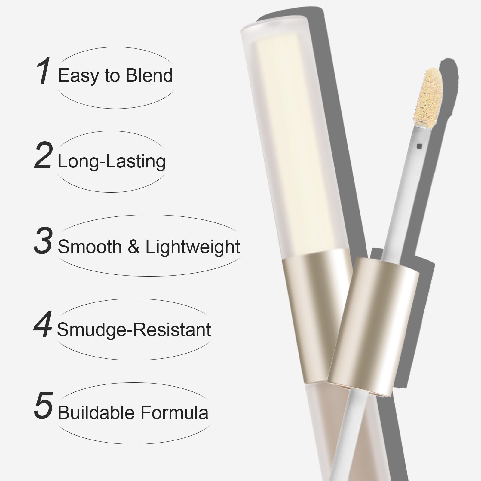 Liquid Contour & Highlighter，Under Eye Brightening，Blendable Lightweight，Face Nose Contouring Stick With Brush （02# Fair With Warm Undertones)