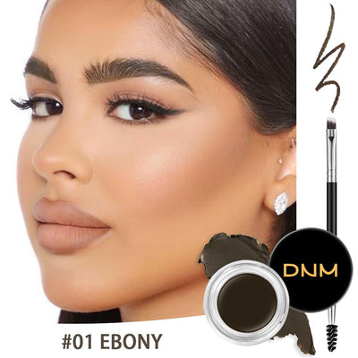 evpct Eyebrow Stencils Kit for Women Shaping, Eyebrow Shaper Makeup Kit, Eye Brow Stencil Shaper Tinting kits for Women, with Eyeliner, Eyebrows Pencil, Pomade, Brush and 10 Stencils, Kit-01# EBONY