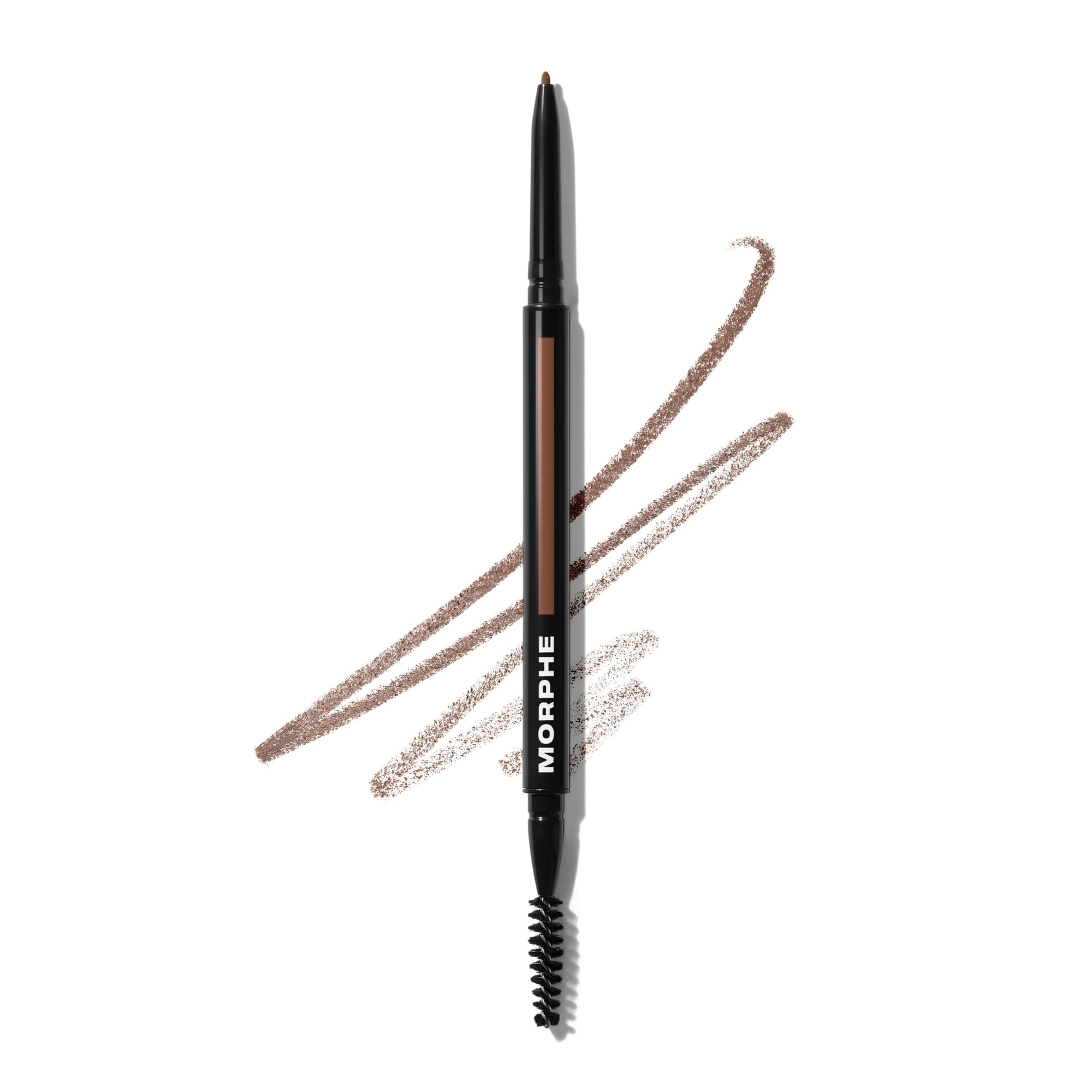 Morphe Micro Dual Eyebrow Pencil - Dual-Ended Brow Pencil Featuring a Retractable, Ultra-Precise, Pointed Tip - Richly Pigmented, Smooth-Gliding, Long-Lasting Wax Formula - Mocha (0.003 oz)