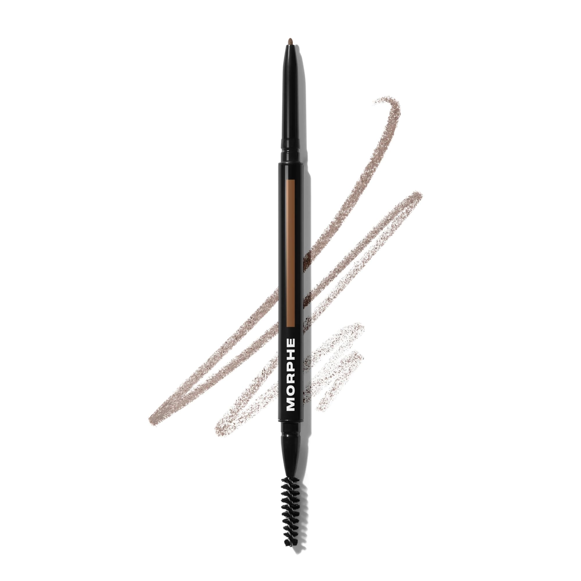 Morphe Micro Dual Eyebrow Pencil - Dual-Ended Brow Pencil Featuring a Retractable, Ultra-Precise, Pointed Tip - Richly Pigmented, Smooth-Gliding, Long-Lasting Wax Formula - Latte (0.003 oz)