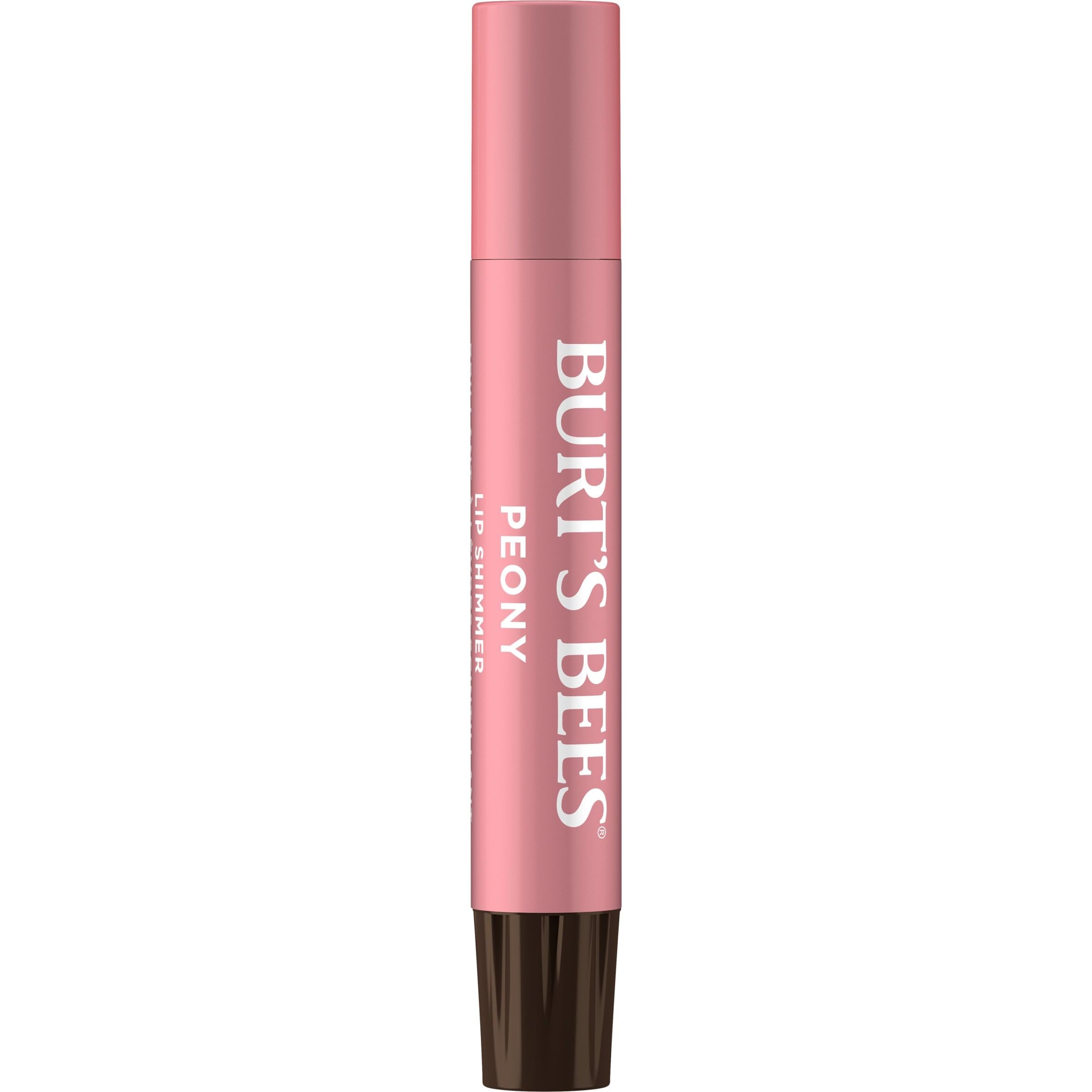 Burt's Bees Shimmer Lip Tint Set, Mothers Day Gifts, Tinted Lip Balm Stick, Moisturizing for All Day Hydration with Natural Origin Glowy Pigmented Finish & Buildable Color, Peony (4-Pack)