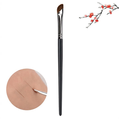 Eyeliner Brush, Ultra Thin Brow Tool Sickle Shaped Angled Eyebrow Blade Eye Liner Brushes Fine Point Angled Makeup Applicator for Gel Liquid Eyeliner and Aegyo-sal Lower Eyelid Shading