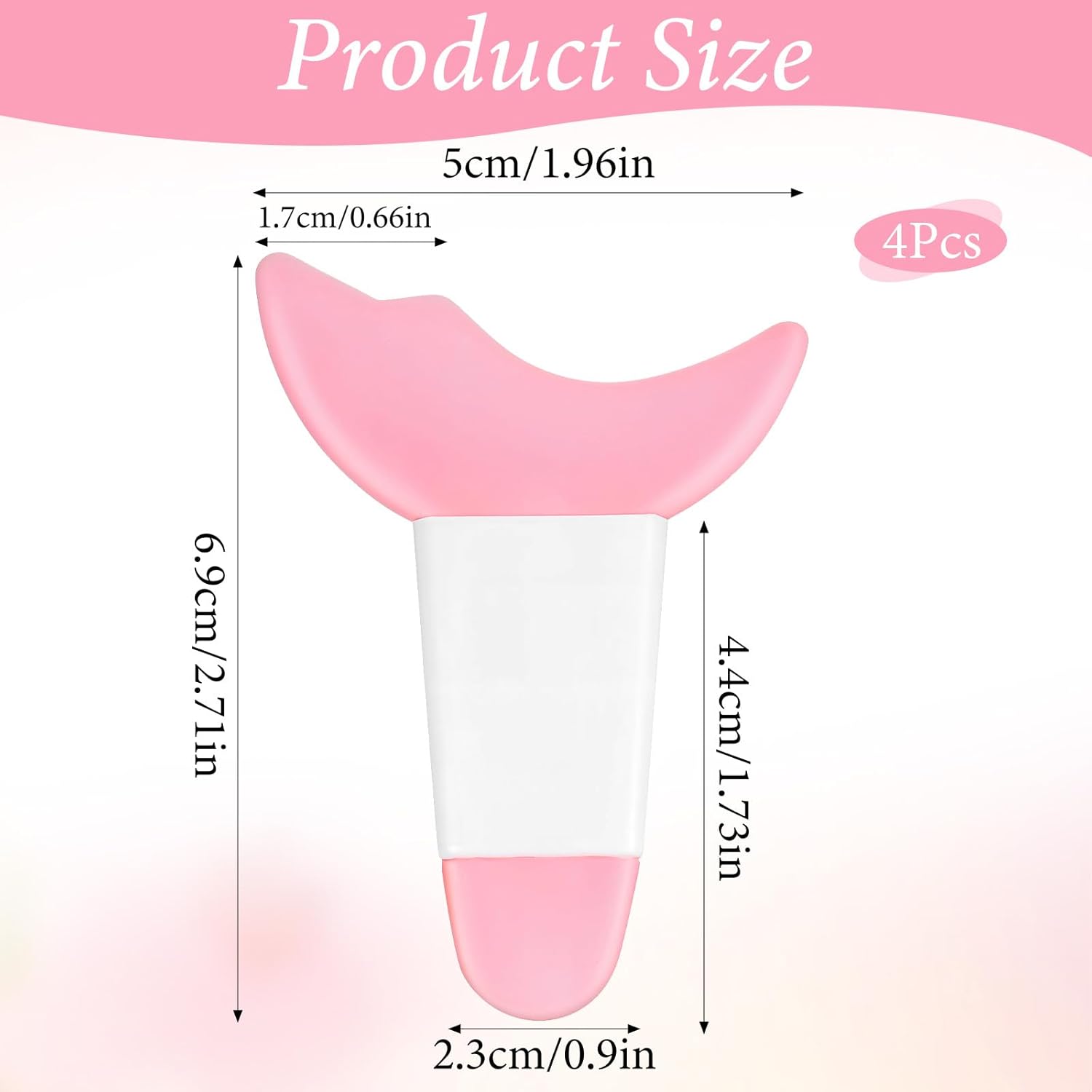 4 PCS Mascara Eyelash Applicator Guard Tool, Reusable Silicone Eyeliner Aid Mascara Shield Pink Eyelash Lipstick Eyeshadow Applicators Aid Tool Multifunctional Makeup Stencil for Women, Beginners