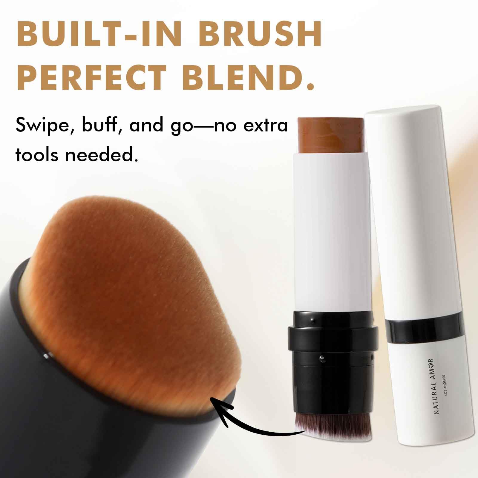 Natural Amor Sculpt Stick, Soothe Cream Contour Stick with Vitamin E, Shea Butter, Matte Finish, Cool Tones, Smooth Blendable Formula, Travel-Friendly Chubby Stick- Truffle