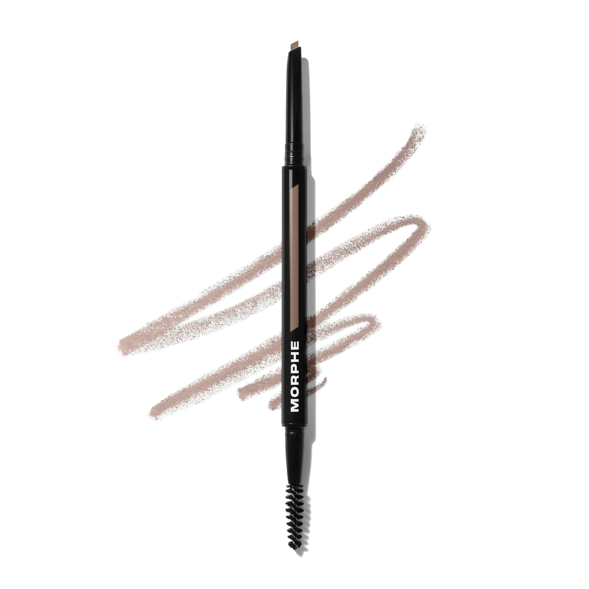 Morphe Definer Dual-Ended Brow Pencil & Spoolie - Eyebrow Pencil with Precision Slanted Tip for Shaping, Defining & Filling - Smooth, No-Tug Formula - Hazelnut (0.003 oz)