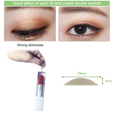 Eyelid Correcting Tape 288Pcs, 5MM Eyelid Lifter Strips, Double Eyelid Tape for Heavy Hooded, Droopy Uneven Mono-Eyelids for Dramatic Lift - Instant Eye Lift Without Surgery