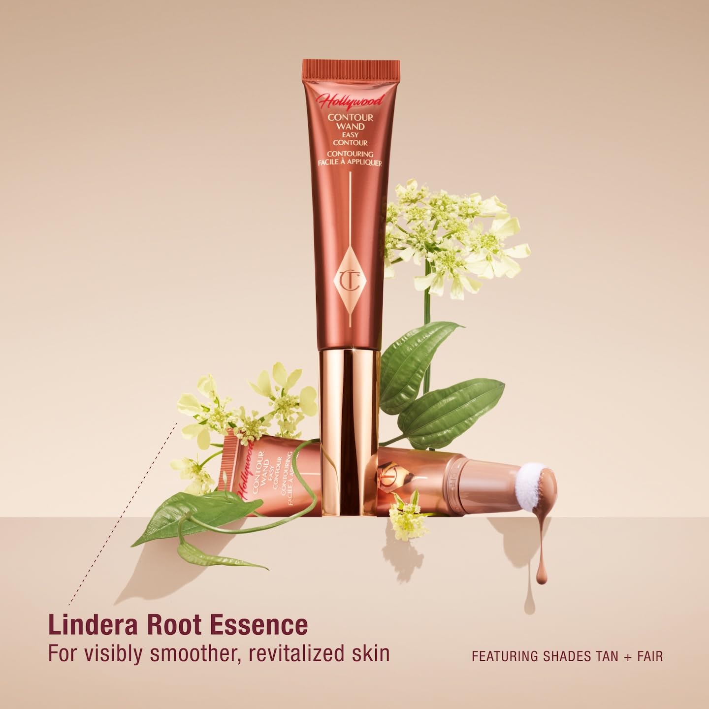 Charlotte Tilbury Hollywood Liquid Contour Wand - Easy-to-Use Contour Stick & Liquid Bronzer for Sculpting & Shaping - Leaves a Natural-Looking Sculpted Finish - Fair/Medium