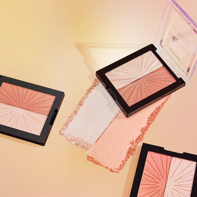 Wet n Wild MegaGlo Blushlighter, Blendable Blush & Highlighter Set, Shimmery Metallic Finish, Highlight Bling