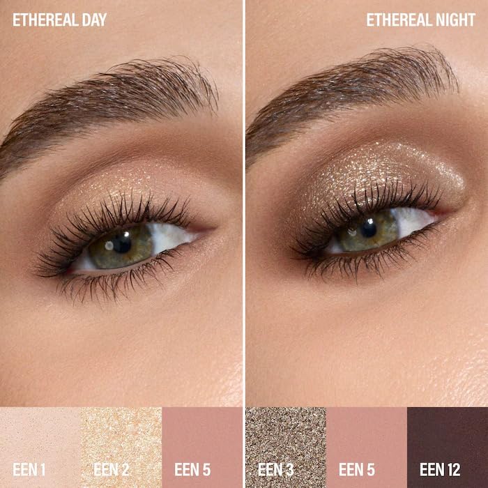 Ethereal Eyes Eyeshadow Palette: Nature – 12 Shades of Matte, Metallic & Shimmer Finishes for Effortless, Natural Glam Eye Looks, Long-Lasting Color, Smooth, Silky Texture,Travel-Friendly