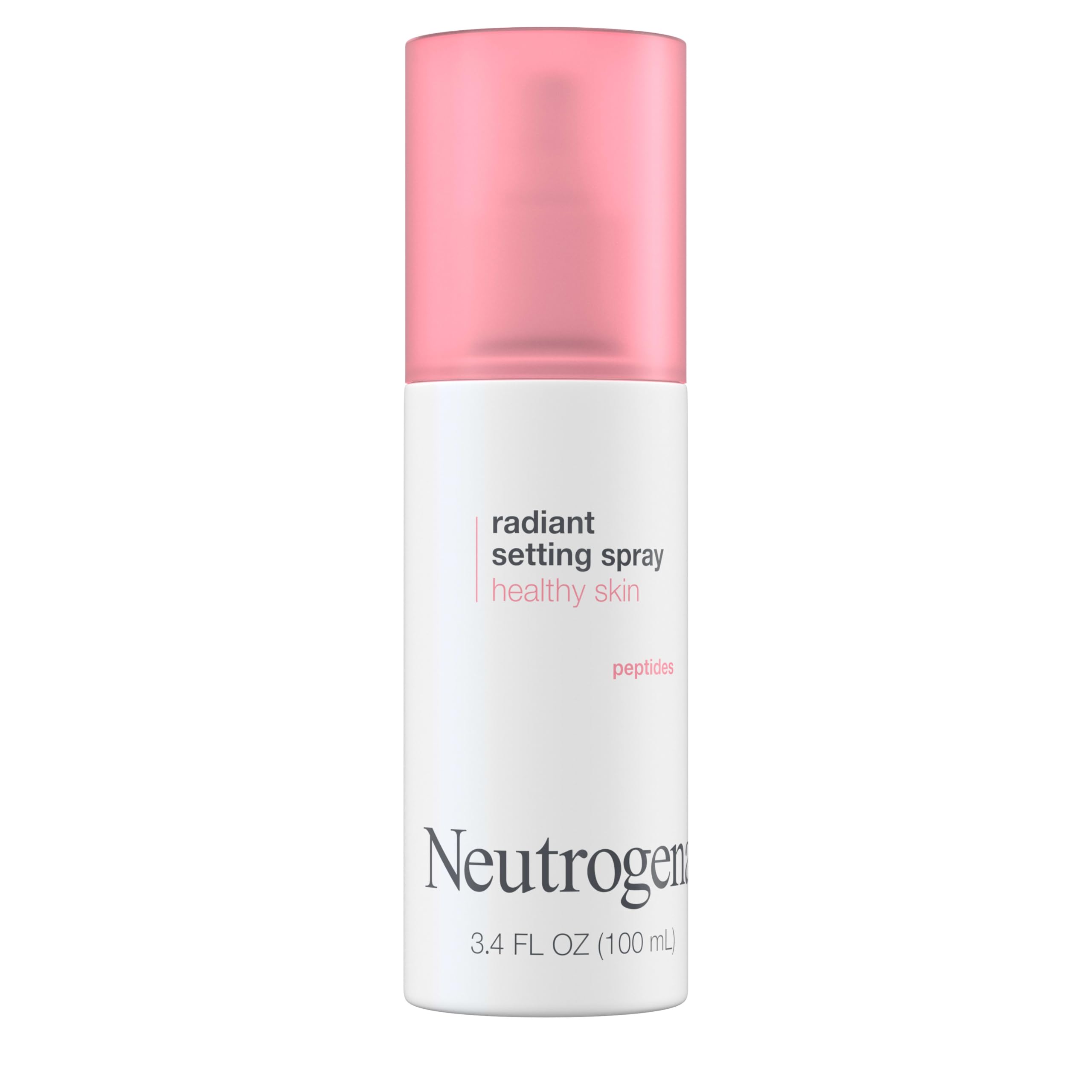 Neutrogena Healthy Skin Radiant Setting Spray, Long-Lasting Face Mist with Antioxidants & Pep-tides, Lightweight Hydrating Formula Locks Makeup for Glowing, Refreshed Skin, 3.4 fl. Oz