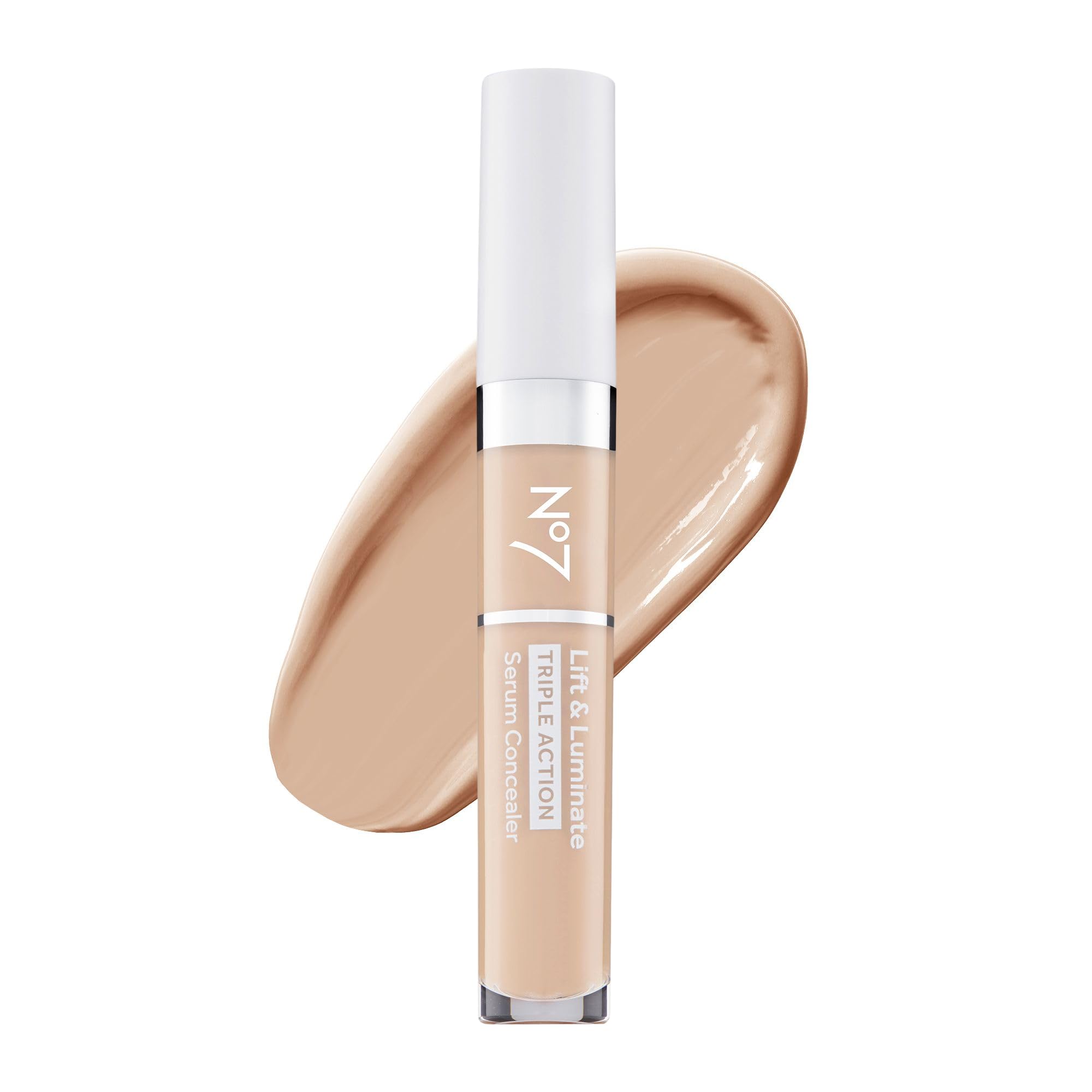 No7 Lift & Luminate Triple Action Serum Concealer - Fair - Anti Aging Liquid Concealer Makeup for Blemishes & Dark Circles - Medium to Full Coverage Concealer for Face (8ml)