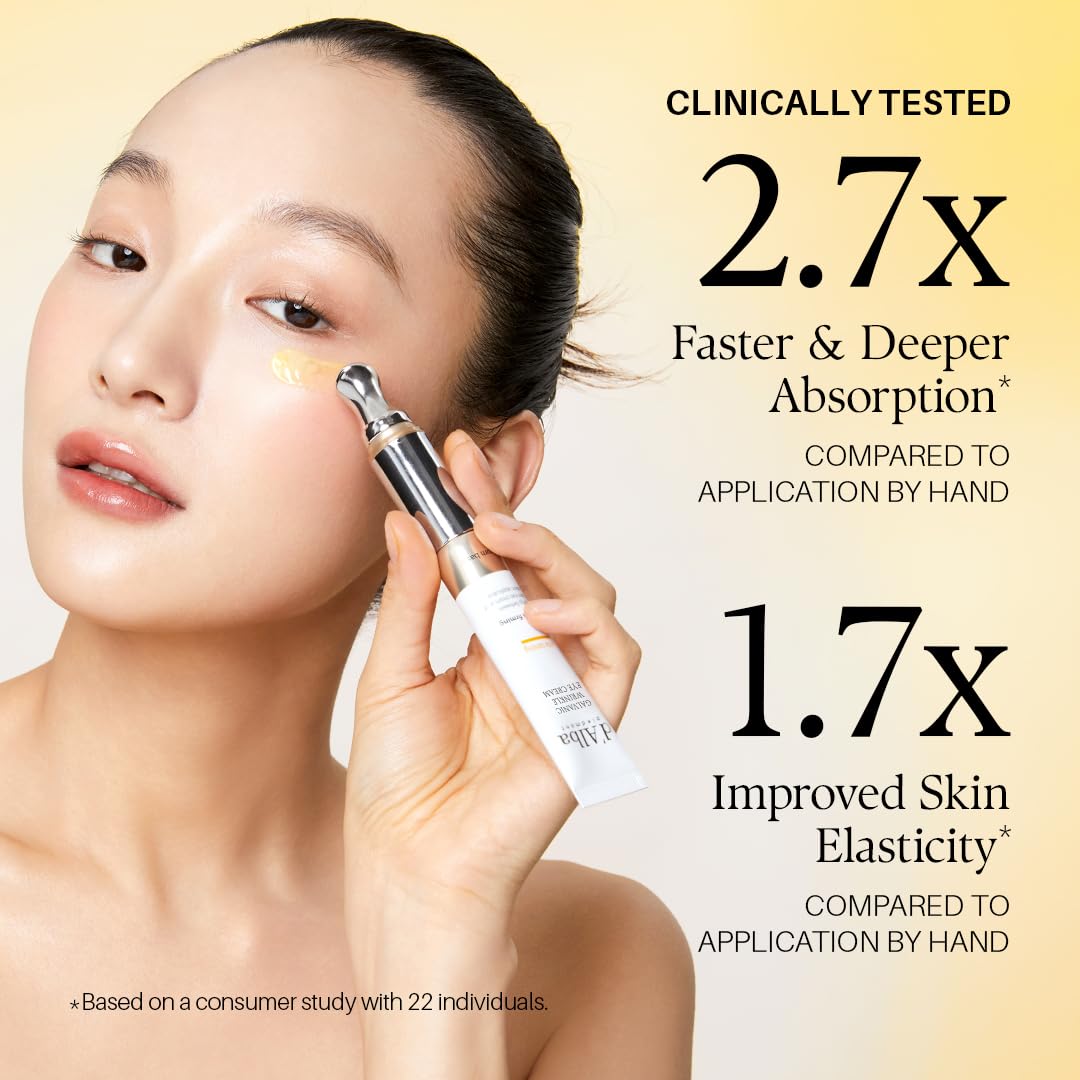 d'alba Piedmont Vita Toning Galvanic Eye Cream (0.51 fl oz), Hydrating & Firming Eye Cream with White Truffle, Collagen & Vitamin C, Radiance Care, Multi-Area Wrinkle Care