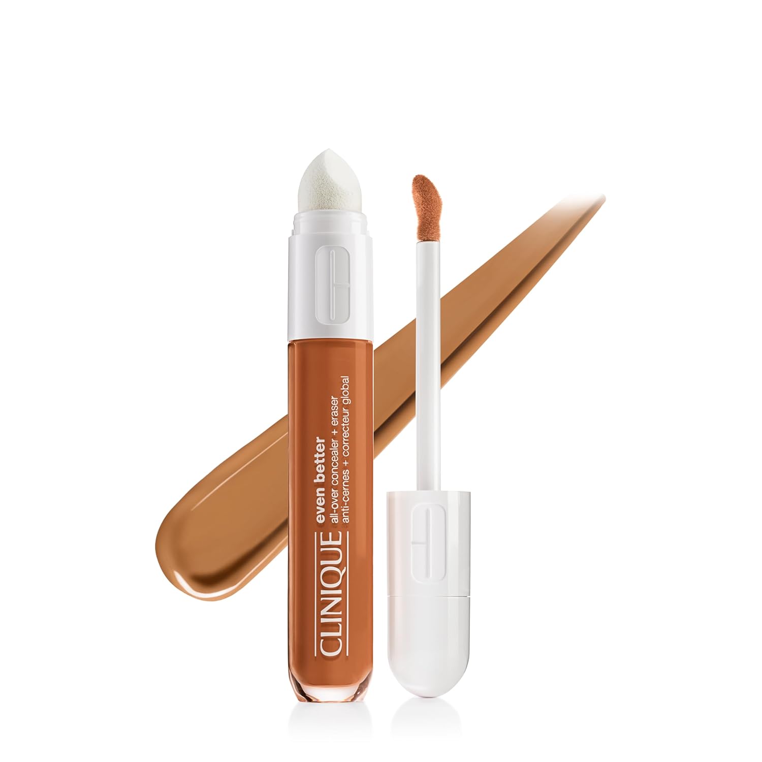 Clinique Even Better All-Over Full Coverage Concealer + Eraser Makeup For Dark Undereye Circles | With Hyaluronic Acid + Caffeine | Hydrating, Brightening + Depuffing