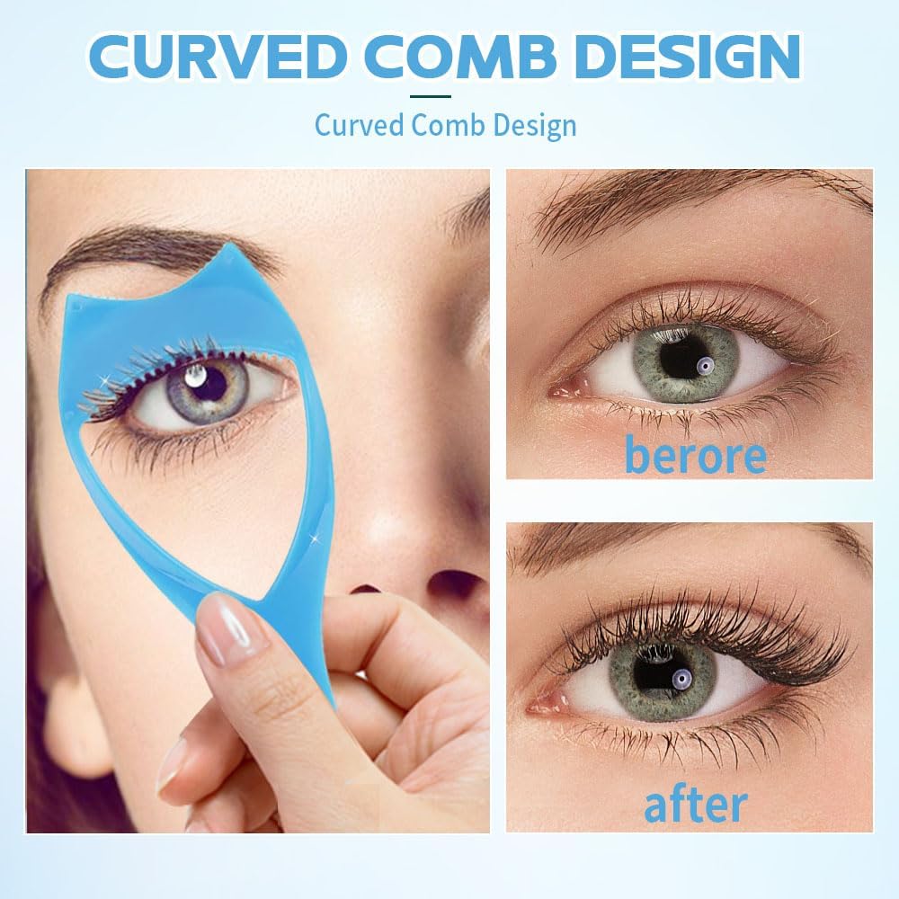 Eyelashes Tools Mascara Shield Applicator Guard 3 in 1, 2026 Upgrade Cosmetic Mascara Shield Applicator Eyelash Comb, Mascara Guard Tool Eye Lash Applicator Makeup Cosmetic (4 Pcs)