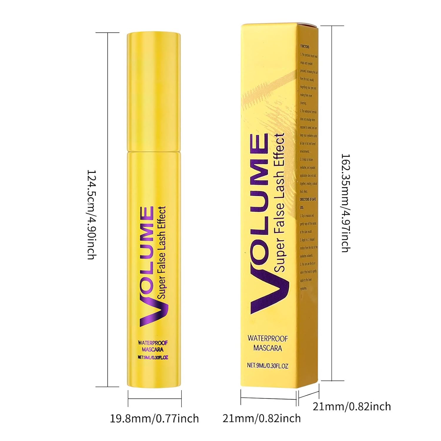 2pcs Bubble Mascara,Volume and Length,Washable Mascara Waterproof,Smudge-Proof & Clump-Proof Formula for Volumizing and Lengthening Natural Lashes, All-Day Wear