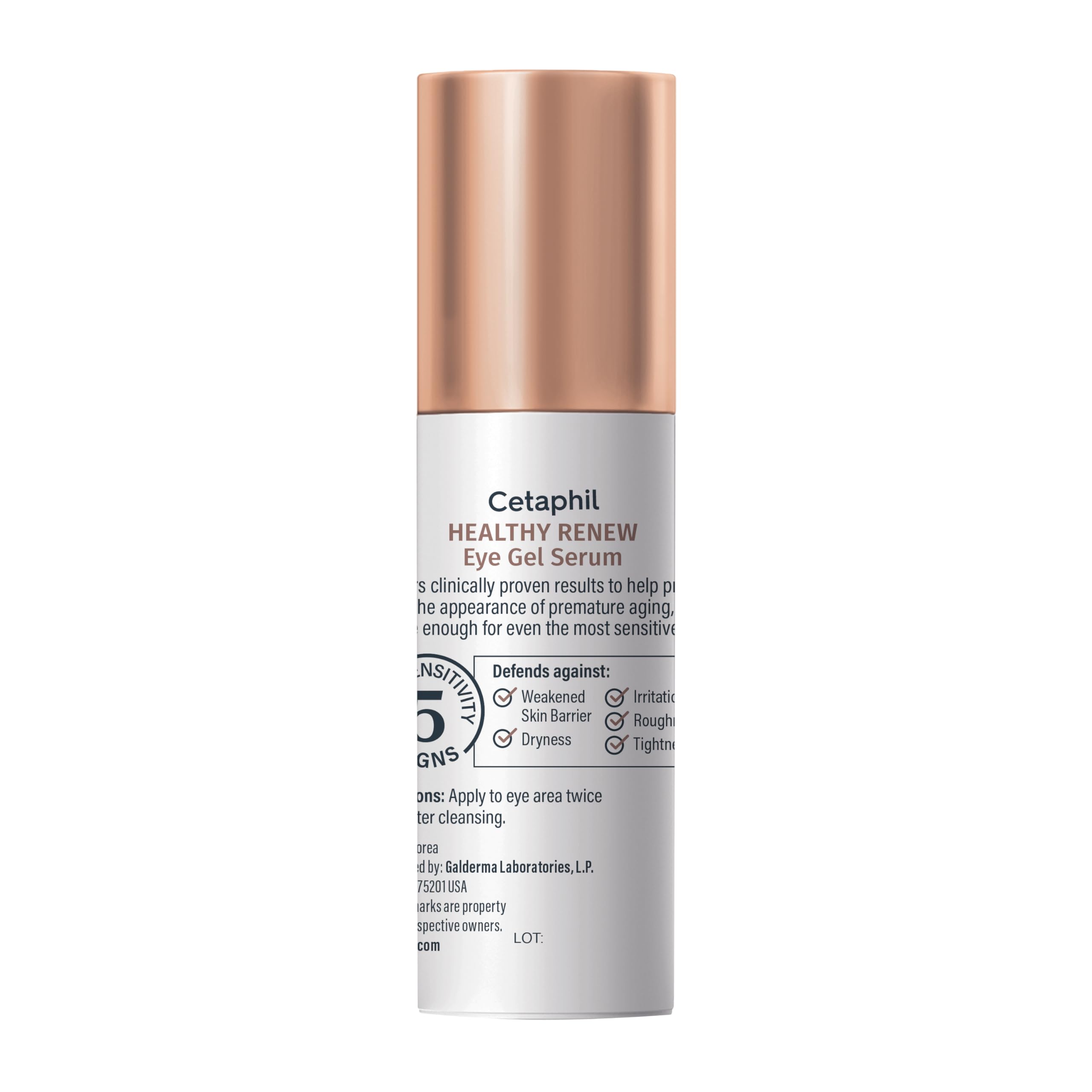 Cetaphil Healthy Renew Hydrating Eye Gel Serum 0.5 Oz, 24Hr Under Eye Cream for Anti Aging, Reduces the Appearance of Dark Circles and Wrinkles, Retinol Alternative Peptide Serum, For Sensitive Skin