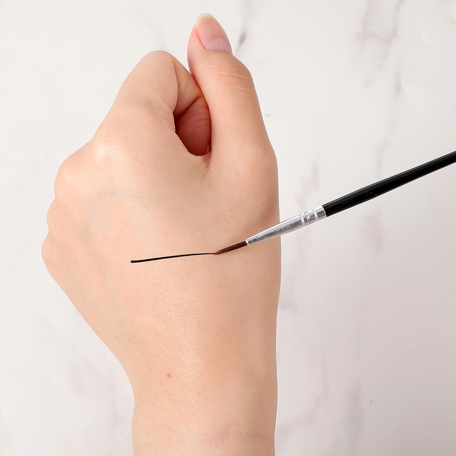 8 PCS Ultra Fine Point Eyeliner Brushes, Portable Eye Liner Makeup Tools for Women, Thin Eyeliner Gel Foundation Brushes, Cosmetic Liner Wands to Accurately Apply Gel and Wet Powder