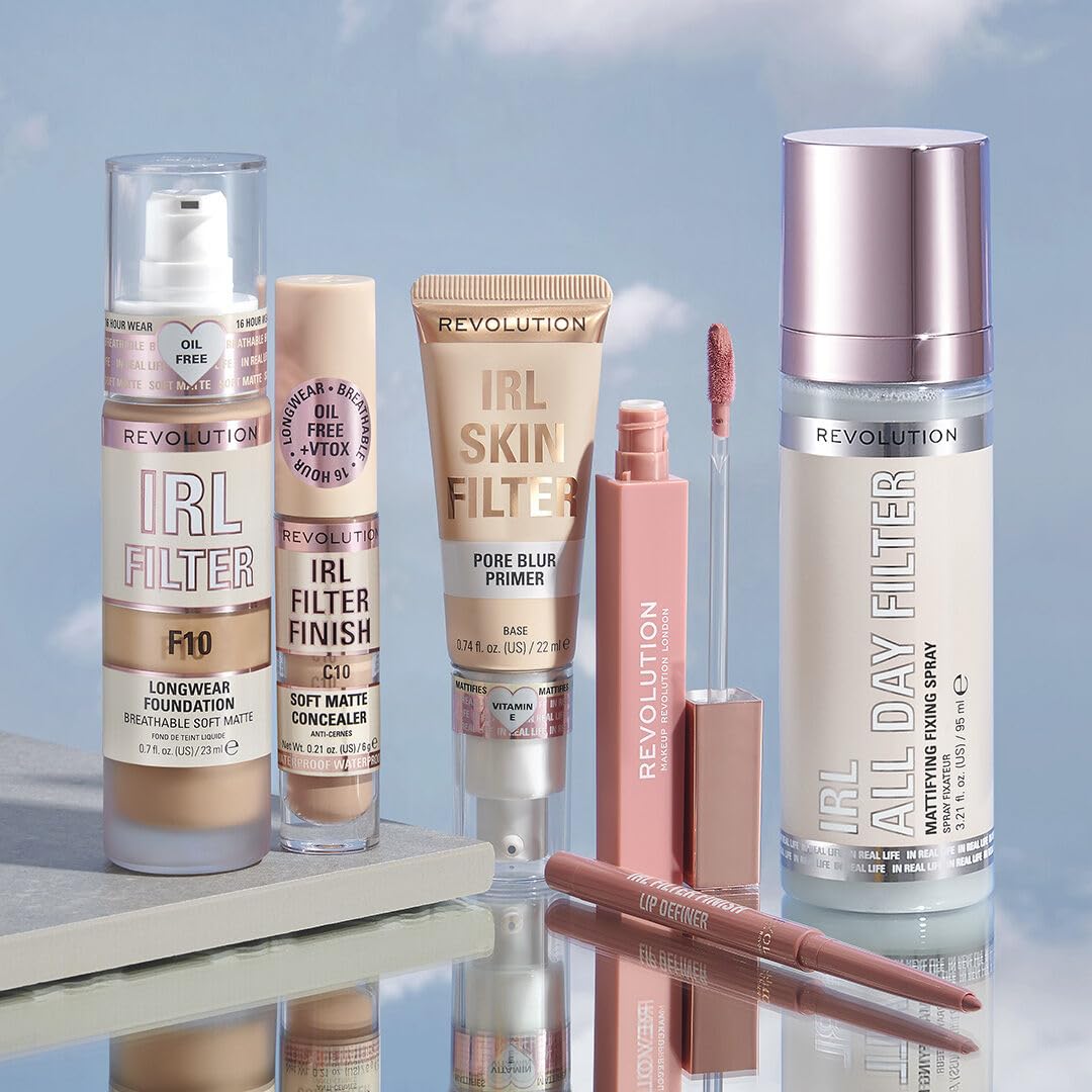 Revolution, IRL Filter Finish Concealer, Full Coverage, Oil-Free, Long-Lasting & Lightweight Formula, Infused with Hyaluronic Acid, Vegan & Cruelty-Free, C2, 0.21 oz