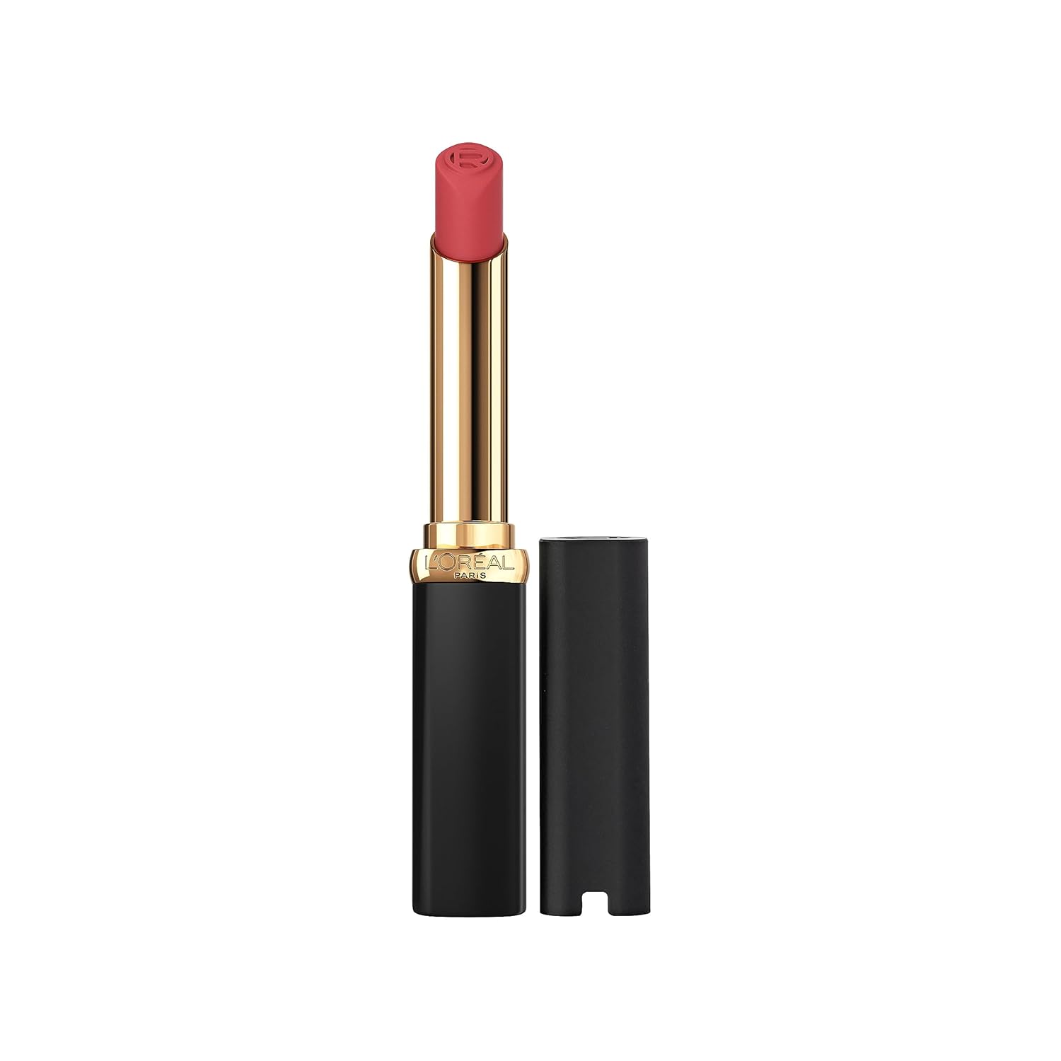 L'Oreal Paris Colour Riche Intense Volume Matte Lipstick, Lip Color Infused with Hyaluronic Acid for up to 16hr All Day Comfort, Le Carmin Courage, 0.06 oz
