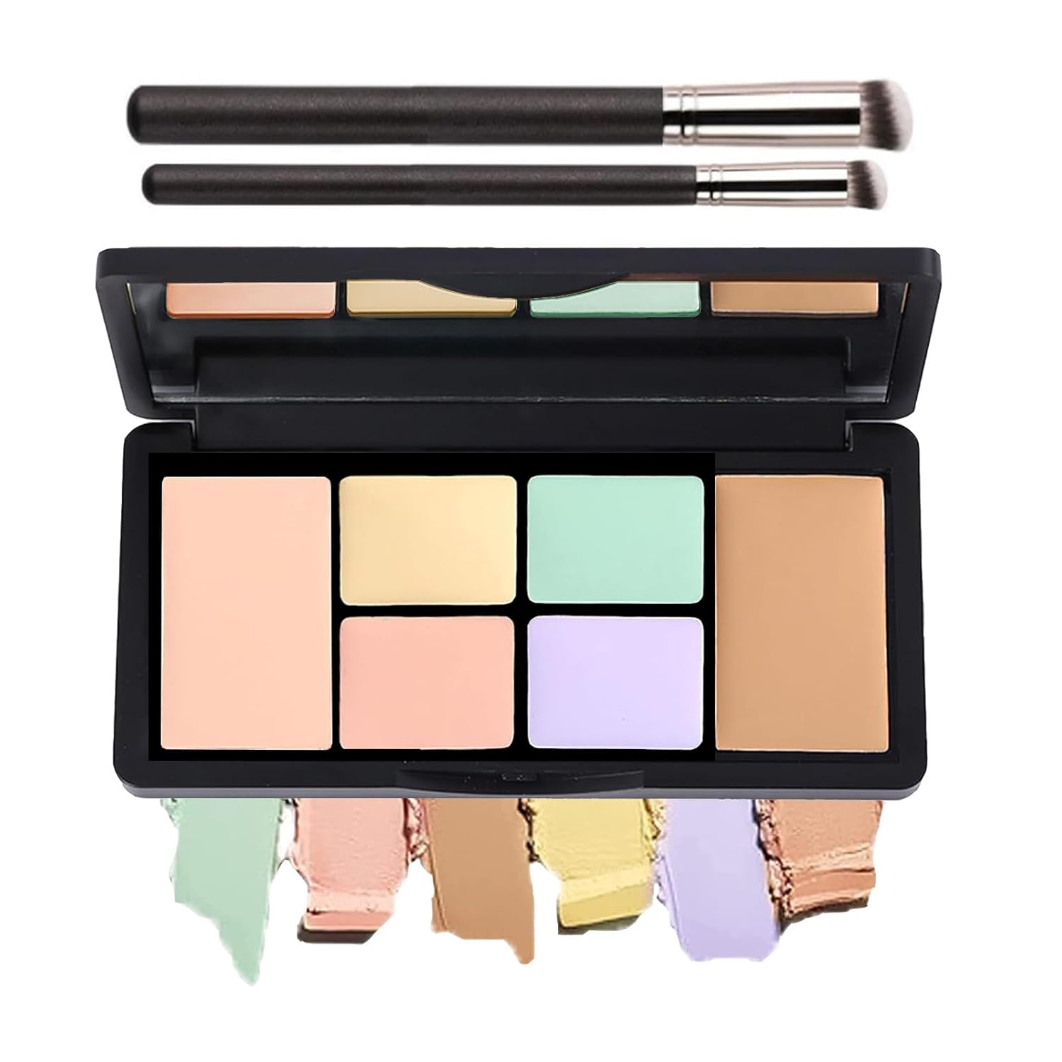 Buy 6 Colors Correcting Concealer Palette, 6 In 1 Contour Palette with ...