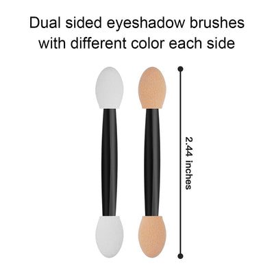 Cuttte Eyeshadow Applicators Makeup Brushes - 60PCS Disposable Eyeshadow Brush, Dual Sides Eye Shadow Applicator Sticks, 2.44 Inch Eye Makeup Tools, Black