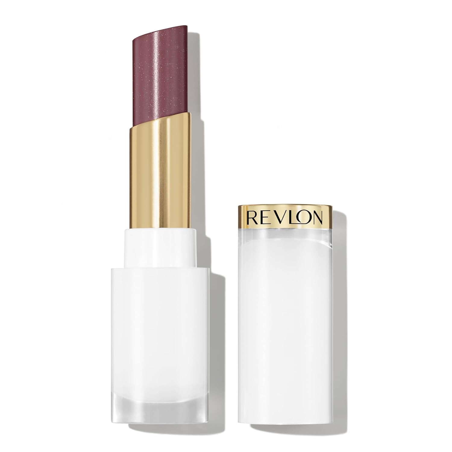 REVLON Super Lustrous Glass Shine Balm Gift Set, 3-Piece, Lipstick Multipack, Hydrating Tinted, Sheer Glossy Finish, 003 Honey Shine, 008 Rum Raisin, 006 Girly Swirly