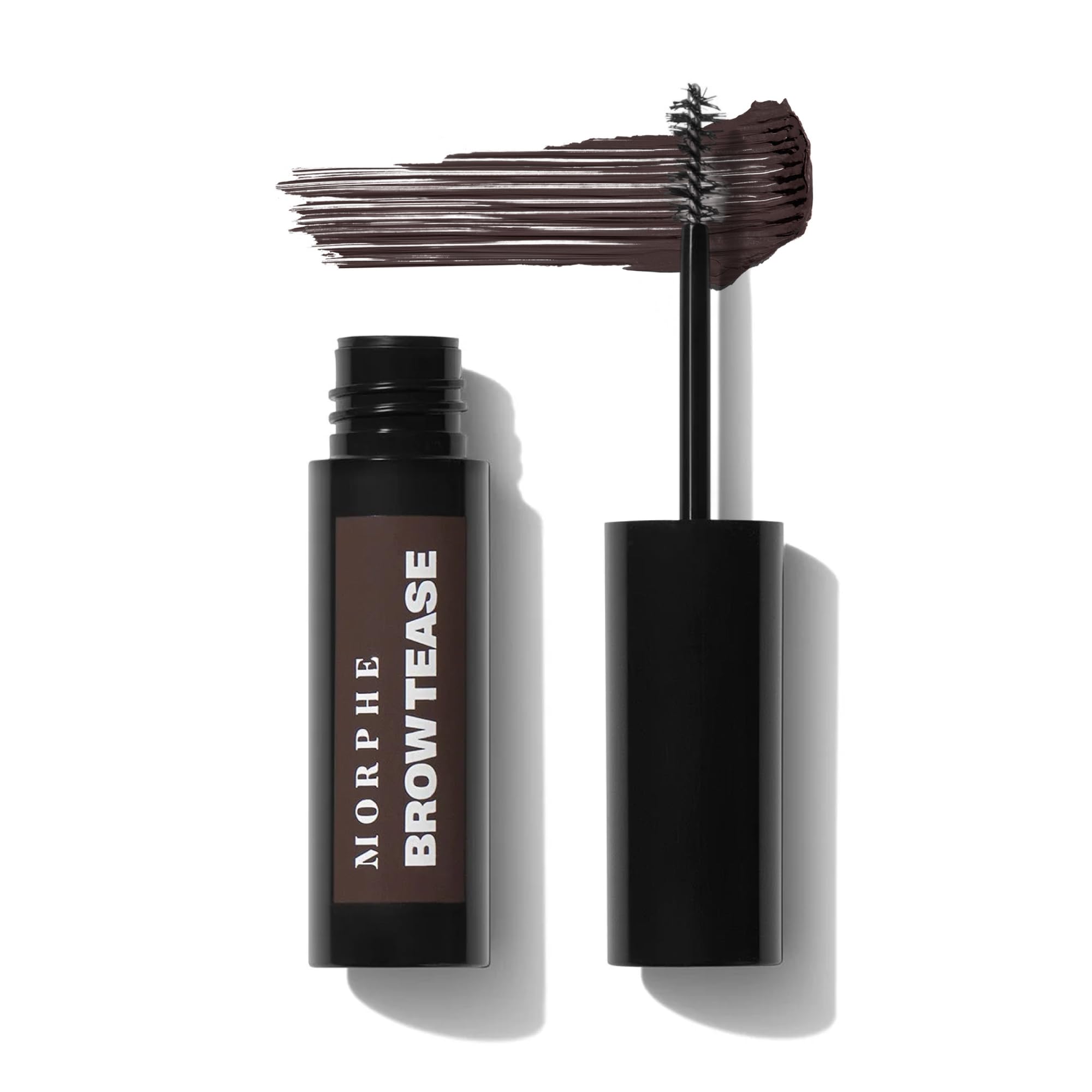 Morphe Brow Tease Eyebrow Gel Mousse - Volumizing Brow Gel to Tint, Thicken & Shape with 100% Natural Bamboo Fibers - Enriched with Conditioning Coffee Seed Oil - Chocolate Mousse (0.16 fl oz)