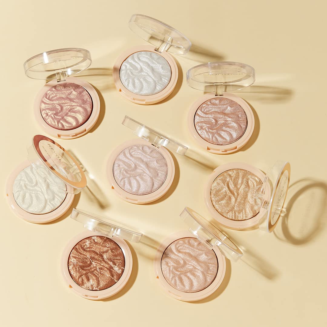 Revolution, Reloaded Pressed Powder Highlighter, Intensely Pigmented for a High-Impact Dewy Finish, Dare to Divulge, 0.22 oz