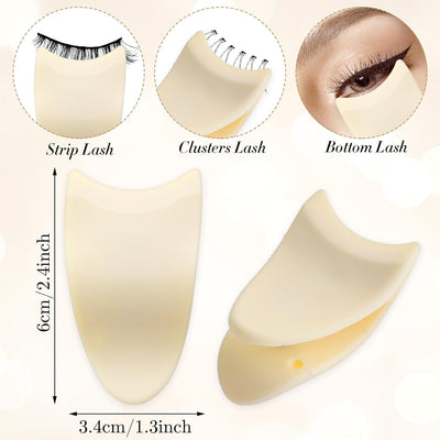 2 Pcs Anti-Slip Eyelash Applicator Tool for Makeup Beginners, Lash Applicator Clip, Portable and Durable Eyelash Applicators for Women, Apply Eyelashes, Daily Makeup, Wedding, Party, Photography